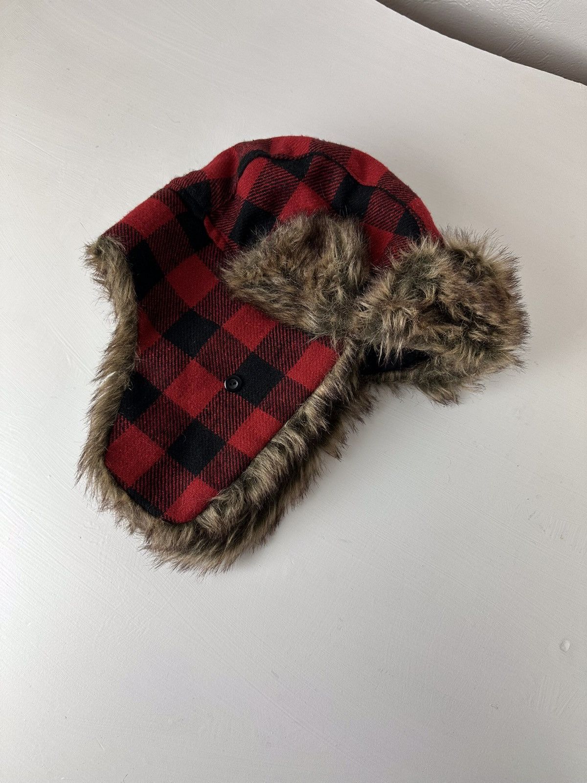 Hysteric Glamour × Vintage Crazy Y2K Mohair Fuzzy Hat Ushanka Punk Huge Size ONE SIZE - 1 Thumbnail