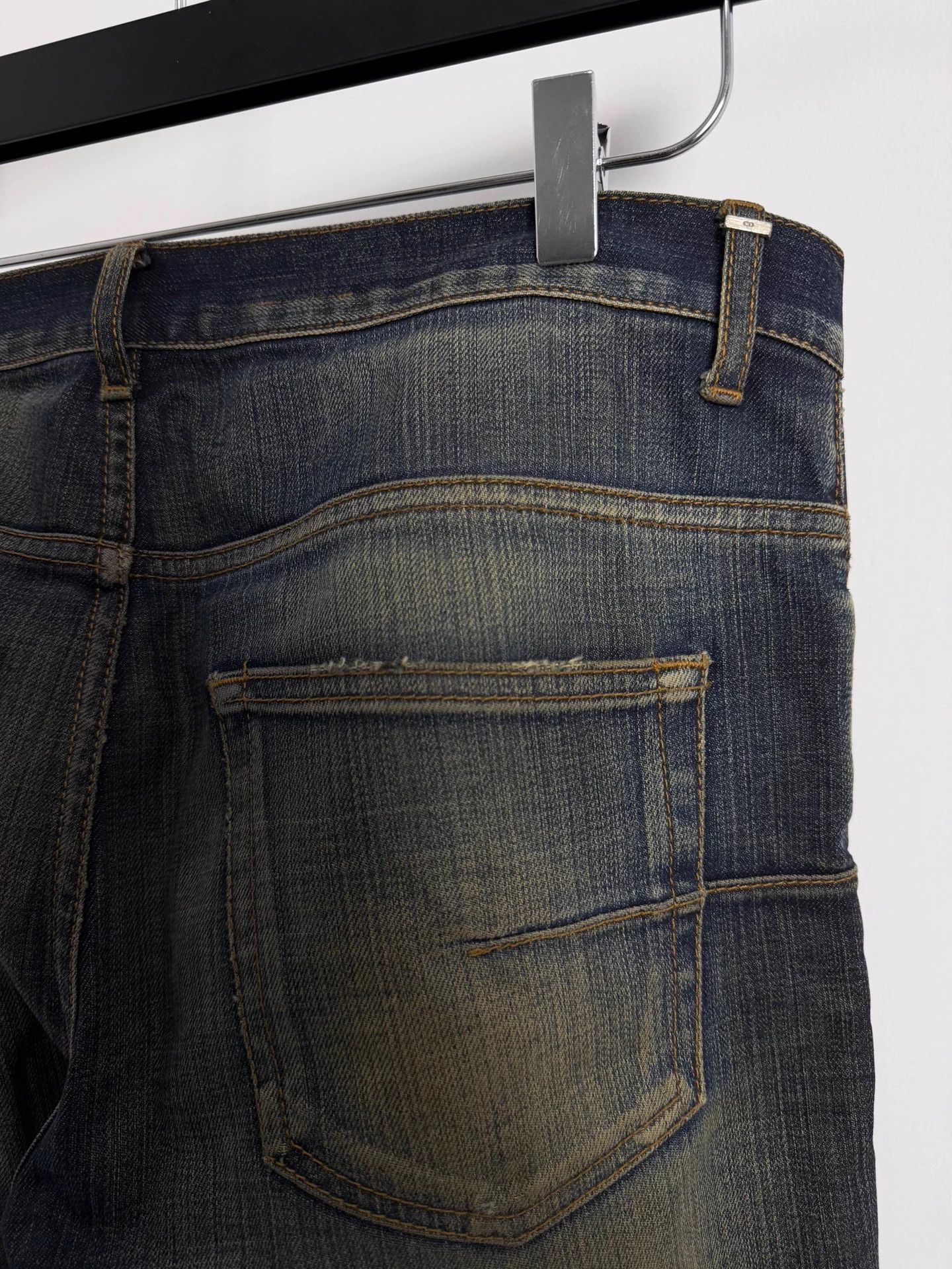 Dior Dior Homme Muddy Wash Knee Destroy Skinny Jeans Size US 29 - 4 Thumbnail