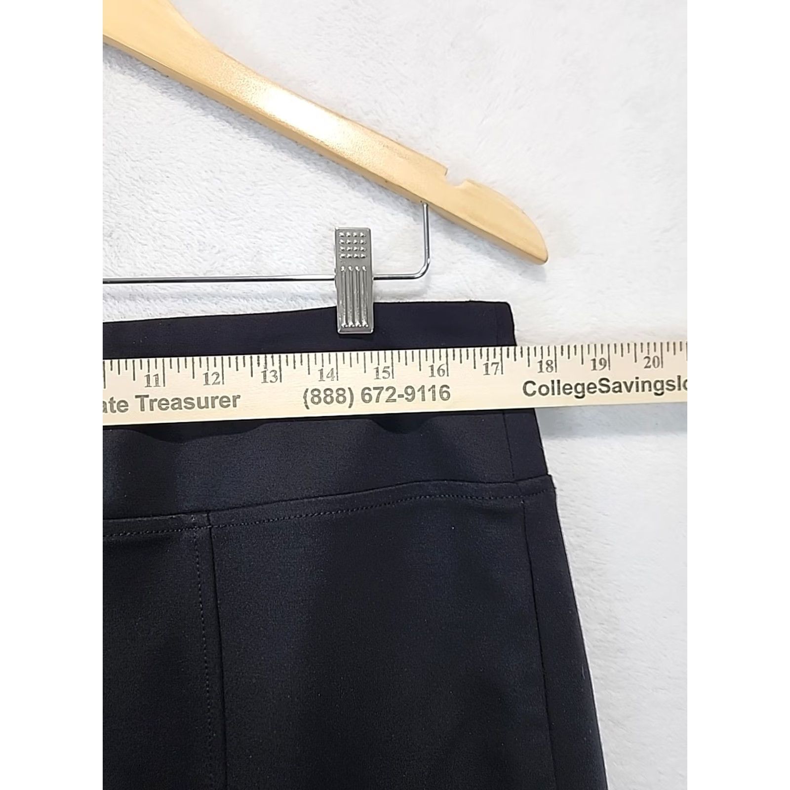 Worthington WORTHINGTON Womens L Black Front Slit Career Business Midi Pencil Skirt Office Size 36" / US 14 / IT 50 - 4 Thumbnail