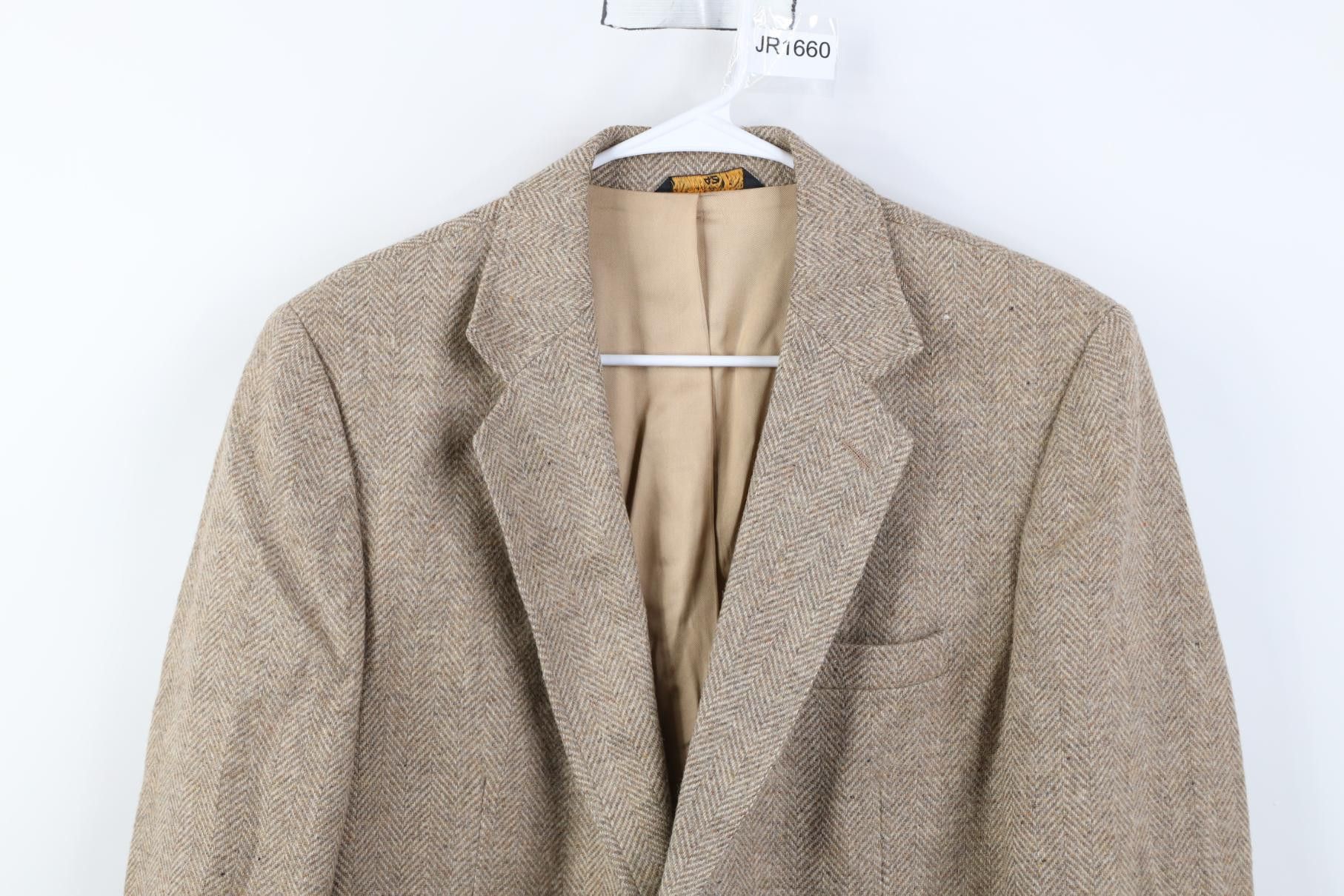 Vintage Vintage 70s Streetwear Herringbone Suit Coat Blazer Jacket Size US XXL / EU 58 / 5 - 2 Thumbnail