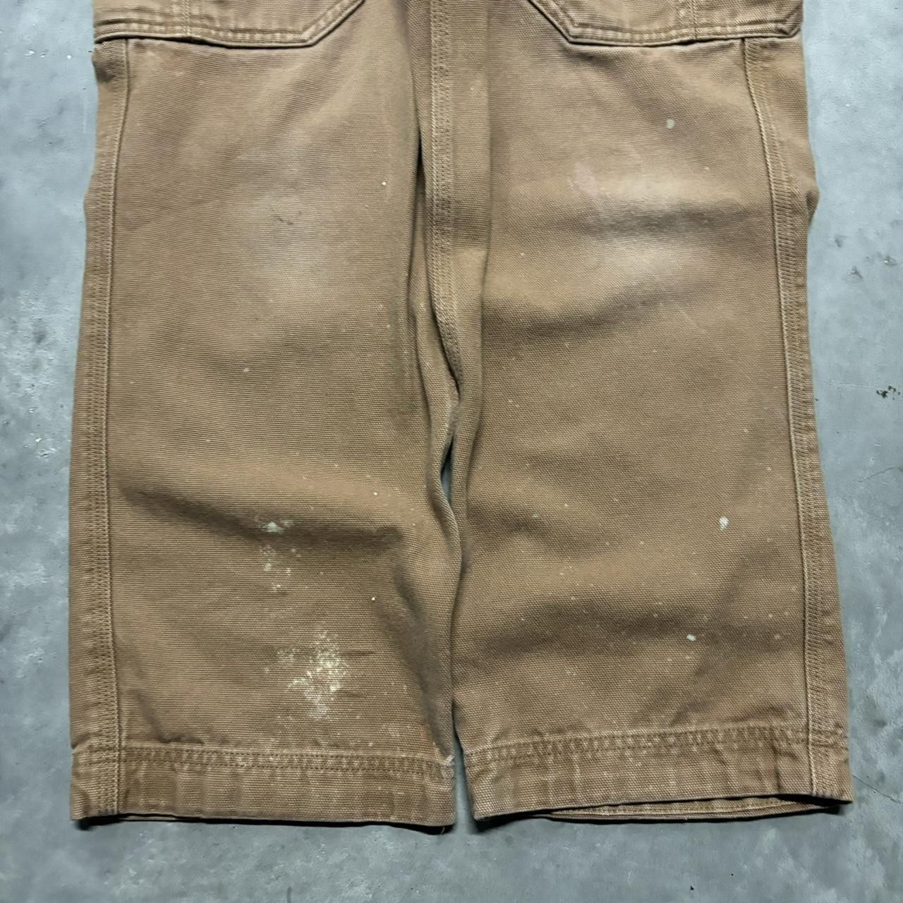 Japanese Brand × Vintage Crazy Vintage Y2K/2000s Tan Skater Workwear Carpenter Cargo Pants! Size US 32 / EU 48 - 6 Thumbnail