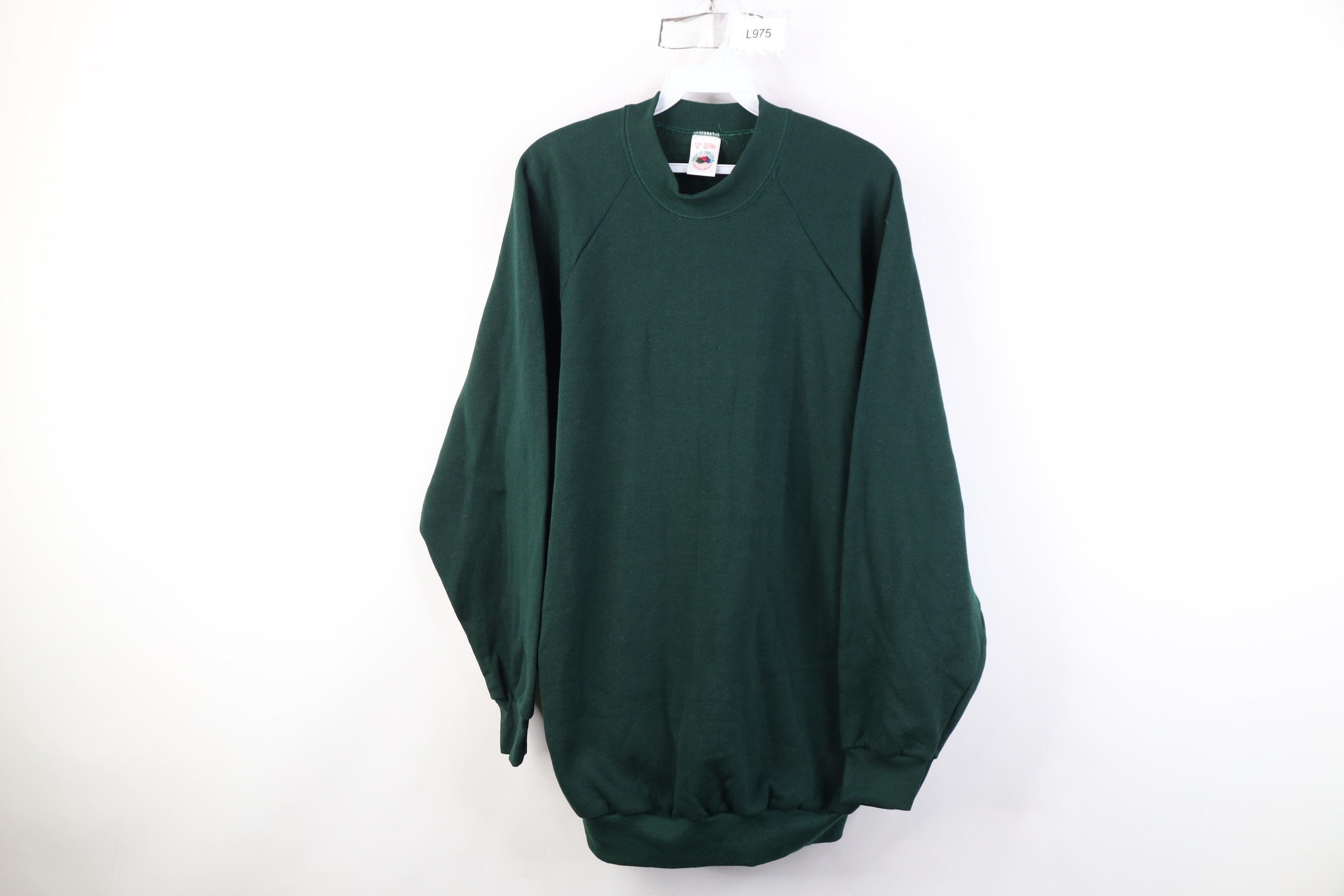 Vintage Vintage 90s Streetwear Crewneck Sweatshirt Hunter Green USA Size XL / US 12-14 / IT 48-50 - 1 Thumbnail