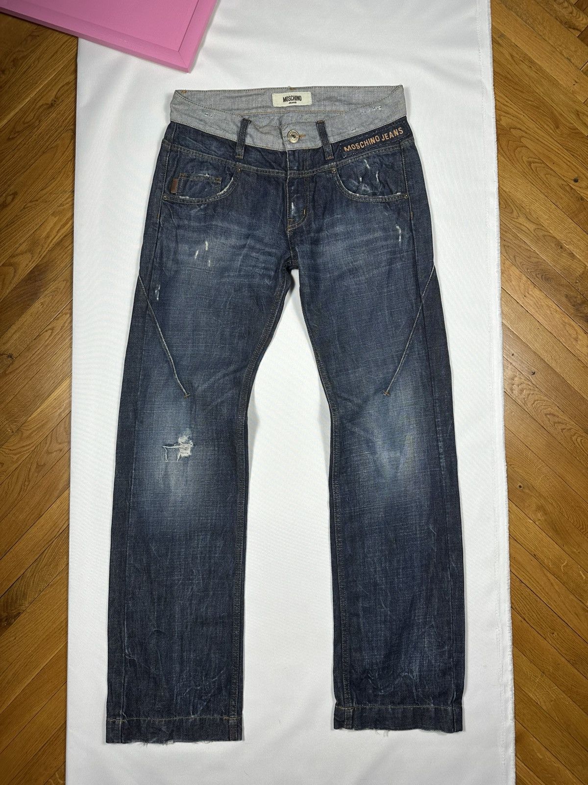 Moschino Moschino Denims Jeans Pants Denim Vintage Logo Distressed Size US 34 / EU 50 - 1 Thumbnail