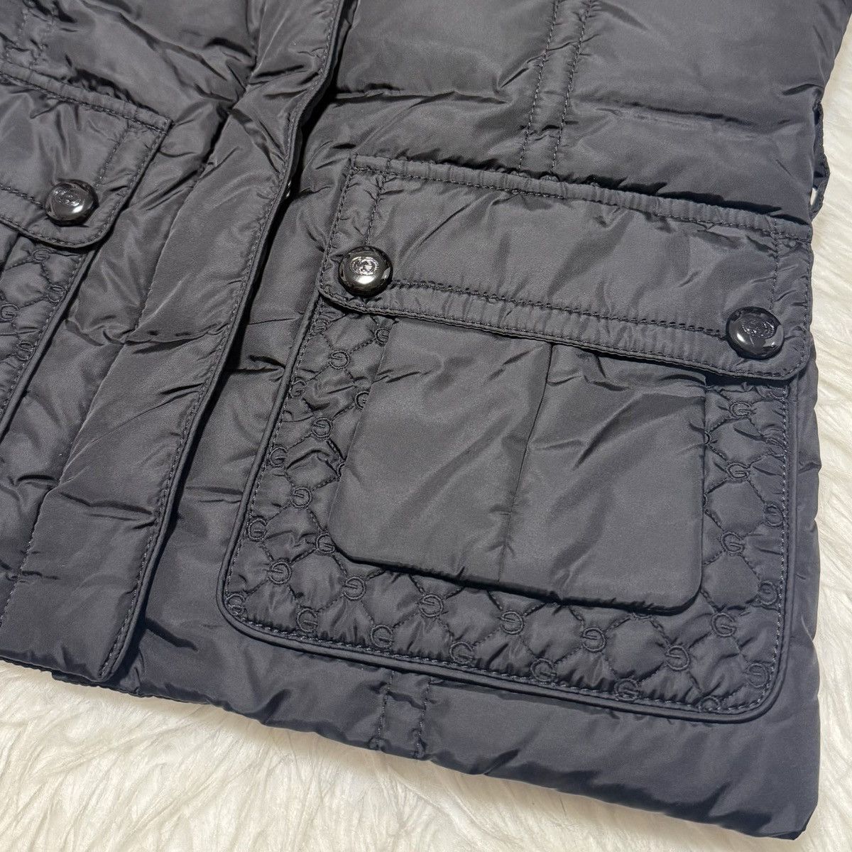 Gucci Authentic Gucci GG Logo Button Quilted Down Jacket 38 Black Size XS / US 0-2 / IT 36-38 - 10 Thumbnail
