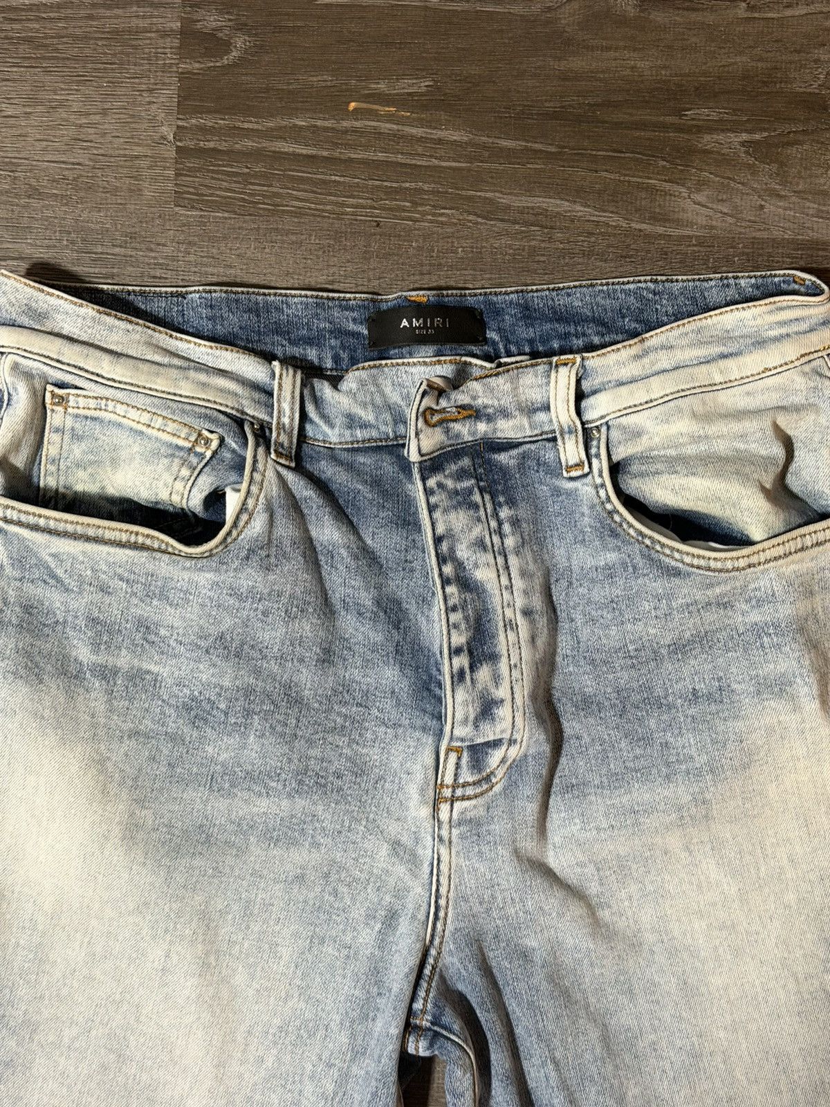 Amiri Amiri Blue stacked jeans Size US 33 - 5 Thumbnail