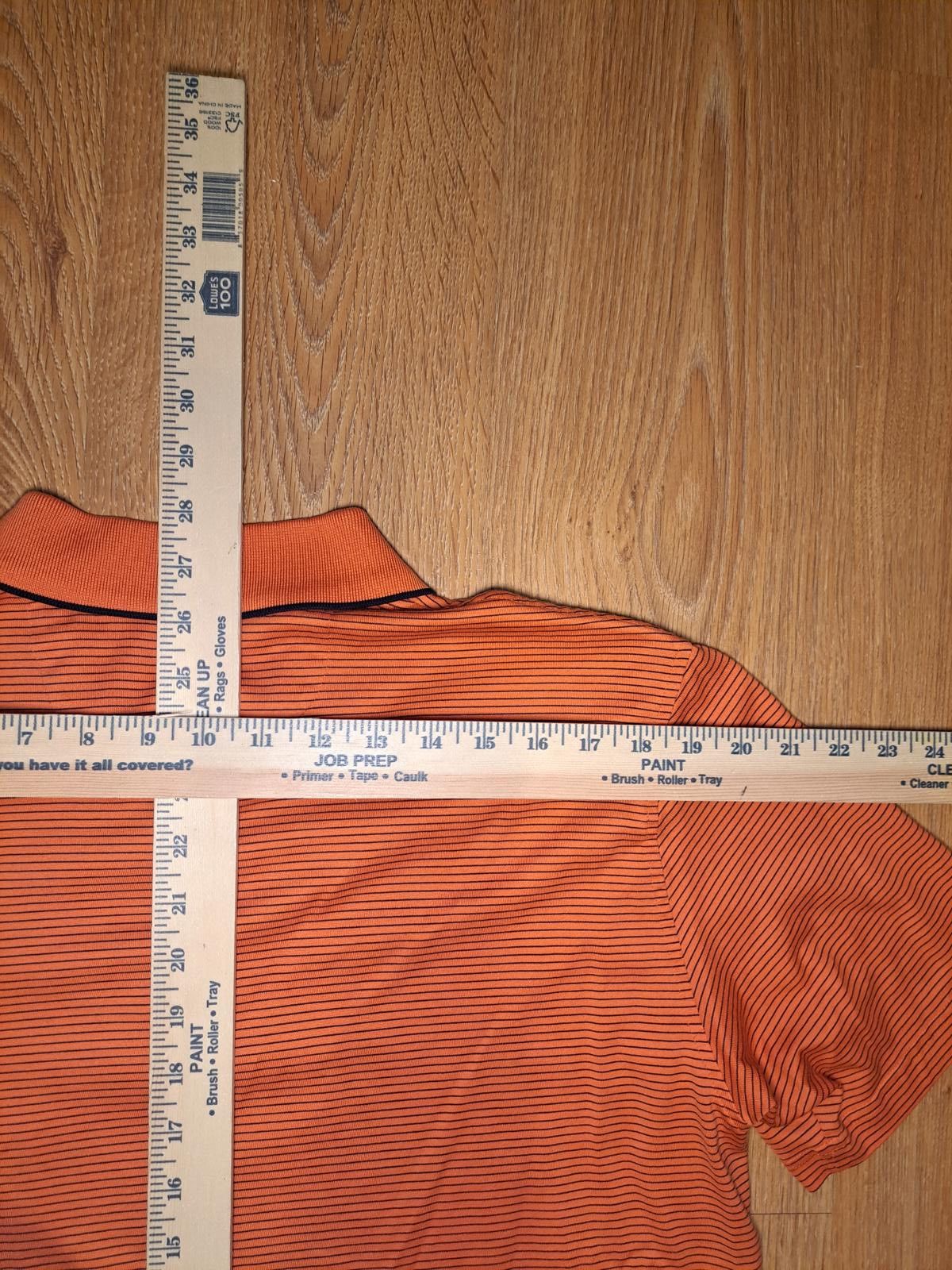 Brooks Brothers Brooks Brothers Polo Shirt Mens Medium Orange Striped Cotton Size US M / EU 48-50 / 2 - 7 Thumbnail
