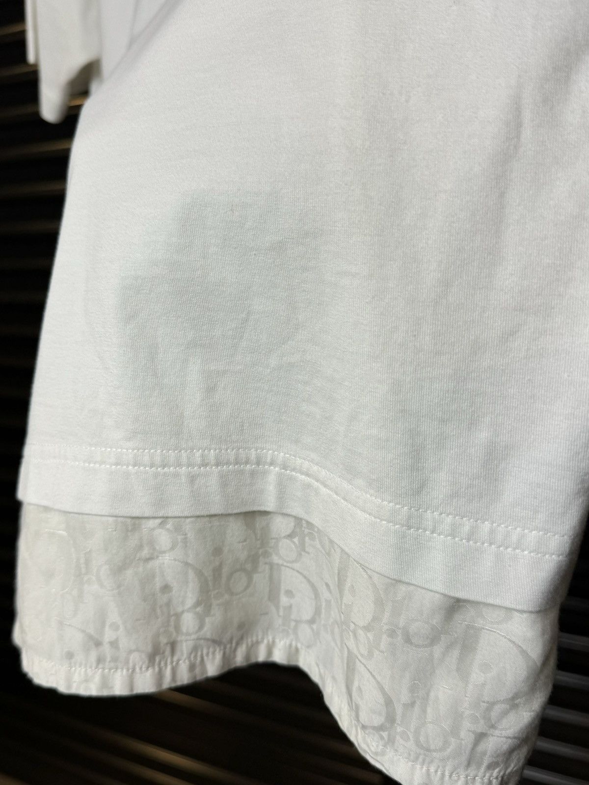 Dior Dior White Monogram Oblique Jacquard Layered Silk Tee - XXL Size US XXL / EU 58 / 5 - 9 Thumbnail