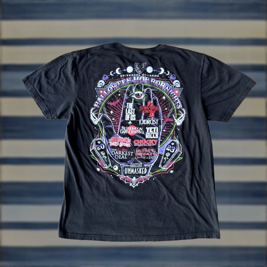 Vintage Halloween Horror Nights 2023 Stranger Things The Last Of Us T-Shirt Large Size US L / EU 52-54 / 3 - 1 Thumbnail