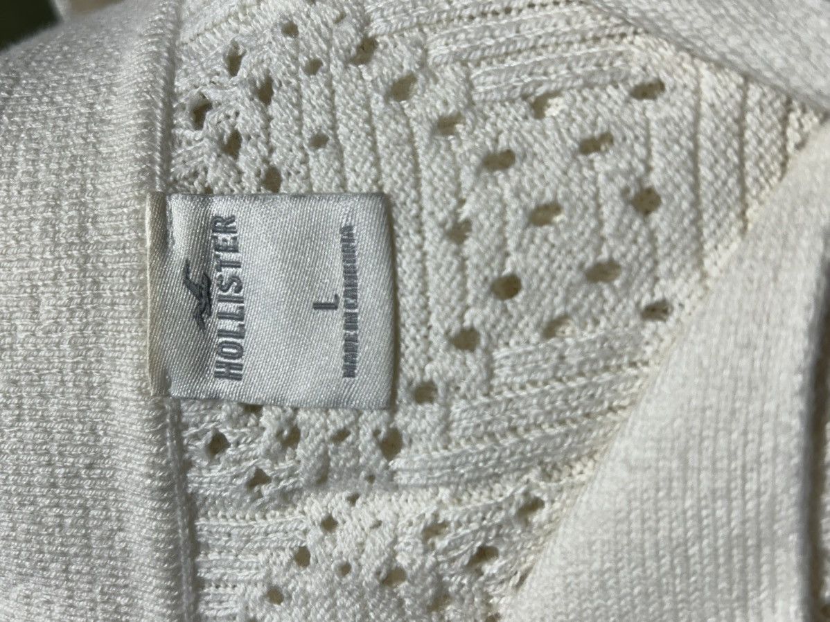 Hollister White Hollister Crochet Button Up Size US L / EU 52-54 / 3 - 3 Thumbnail