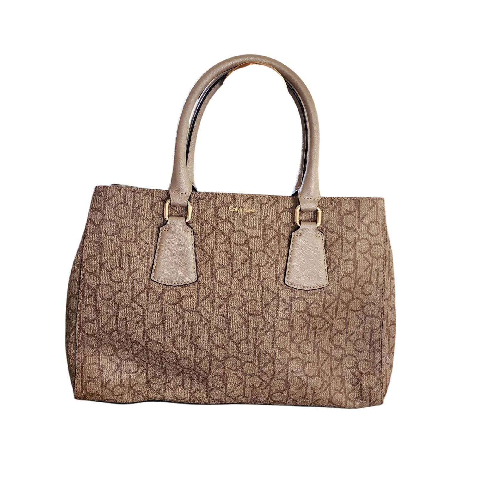 Calvin Klein Calvin Klein logo shoulder bag beige and tan Size ONE SIZE - 2 Thumbnail