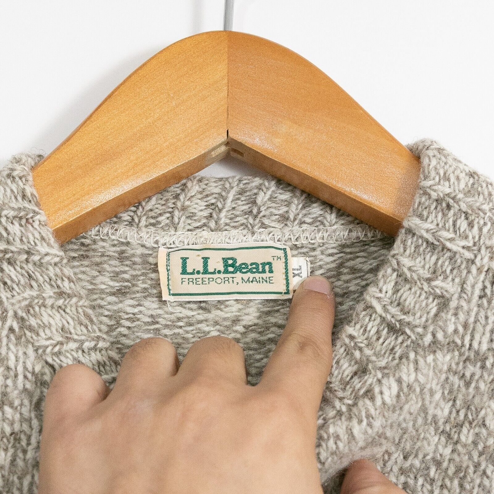 L.L. Bean × Vintage Vintage LL Bean Wool Sweater Mens Small Distressed Speckled Size US S / EU 44-46 / 1 - 5 Thumbnail