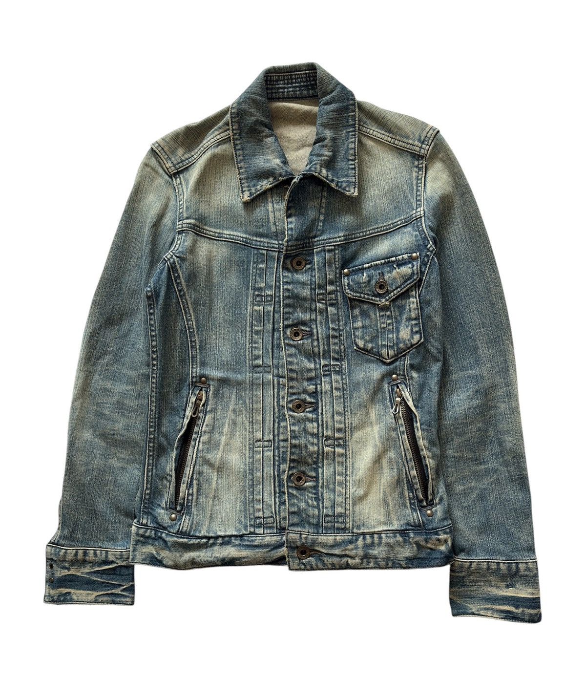 5351 POUR LES HOMMES 5351 POUR LES HOMMES TRUCKER DISTRESSED JEANS Size US S / EU 44-46 / 1 - 1 Thumbnail