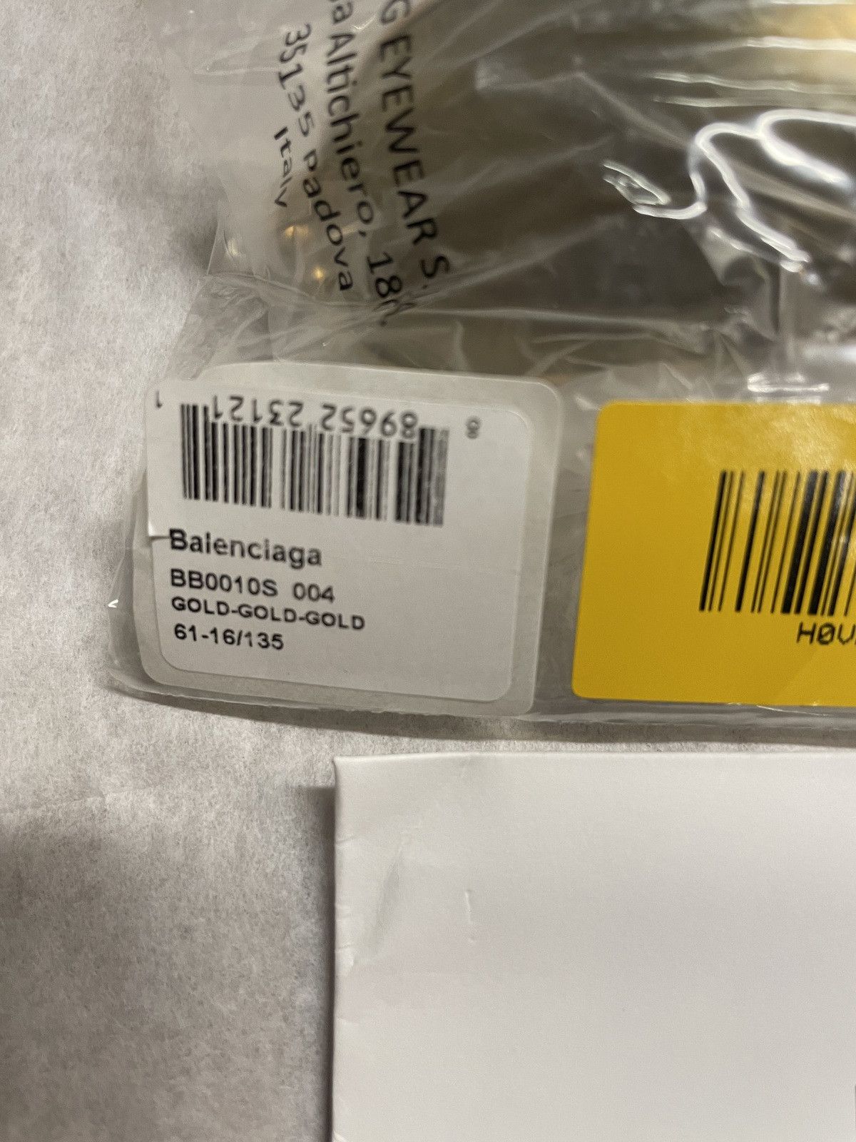 Balenciaga Balenciaga BB0010S 004 Gold/Gold Mirrored Unisex Sunglasses Size ONE SIZE - 4 Thumbnail