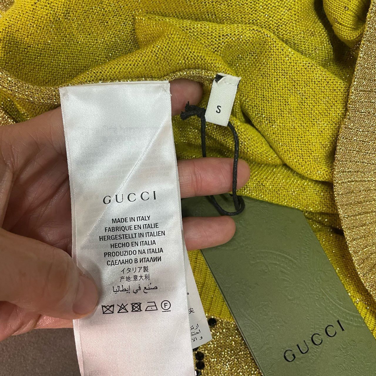 Gucci Gucci Gold rhinestone full-print cardigan sweater 2501-Next Size US S / EU 44-46 / 1 - 4 Thumbnail