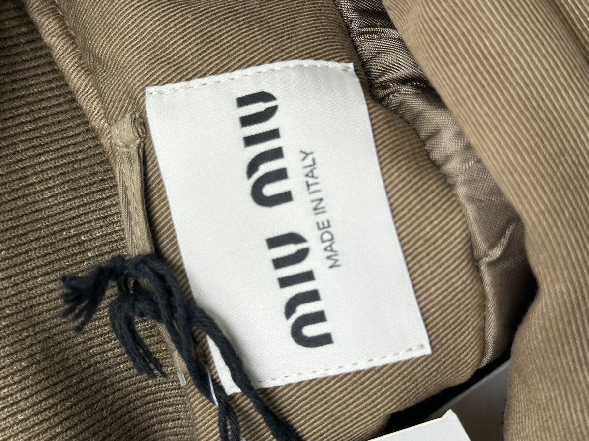 Miu Miu Miu Miu Olive Bomber Jacket Size US L / EU 52-54 / 3 - 12 Thumbnail