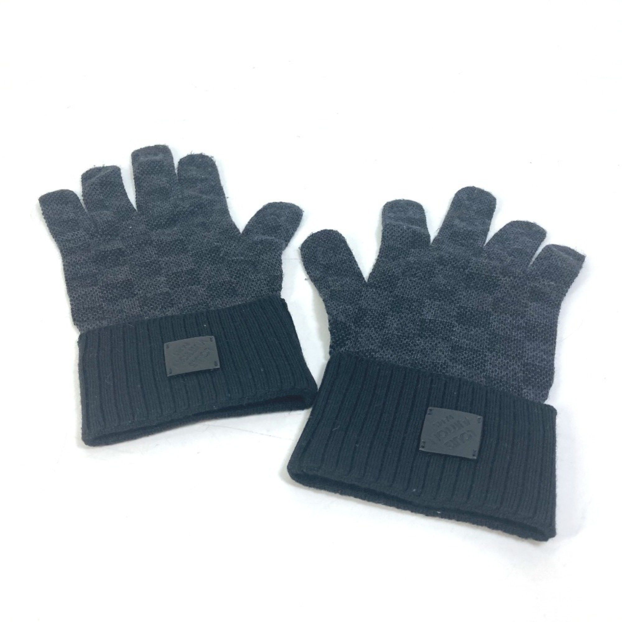 Louis Vuitton Louis Vuitton M77992 Damier Graphite gloves leather tag Glove Black Size ONE SIZE - 1 Thumbnail