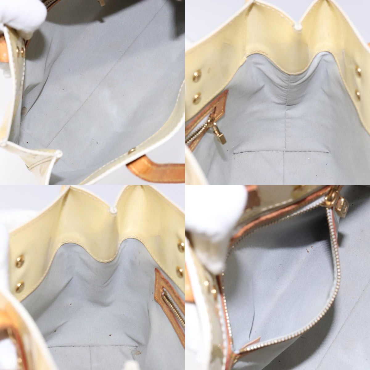Louis Vuitton LOUIS VUITTON Monogram Vernis Reade PM Hand Bag Perle M91336 Size ONE SIZE - 12 Thumbnail