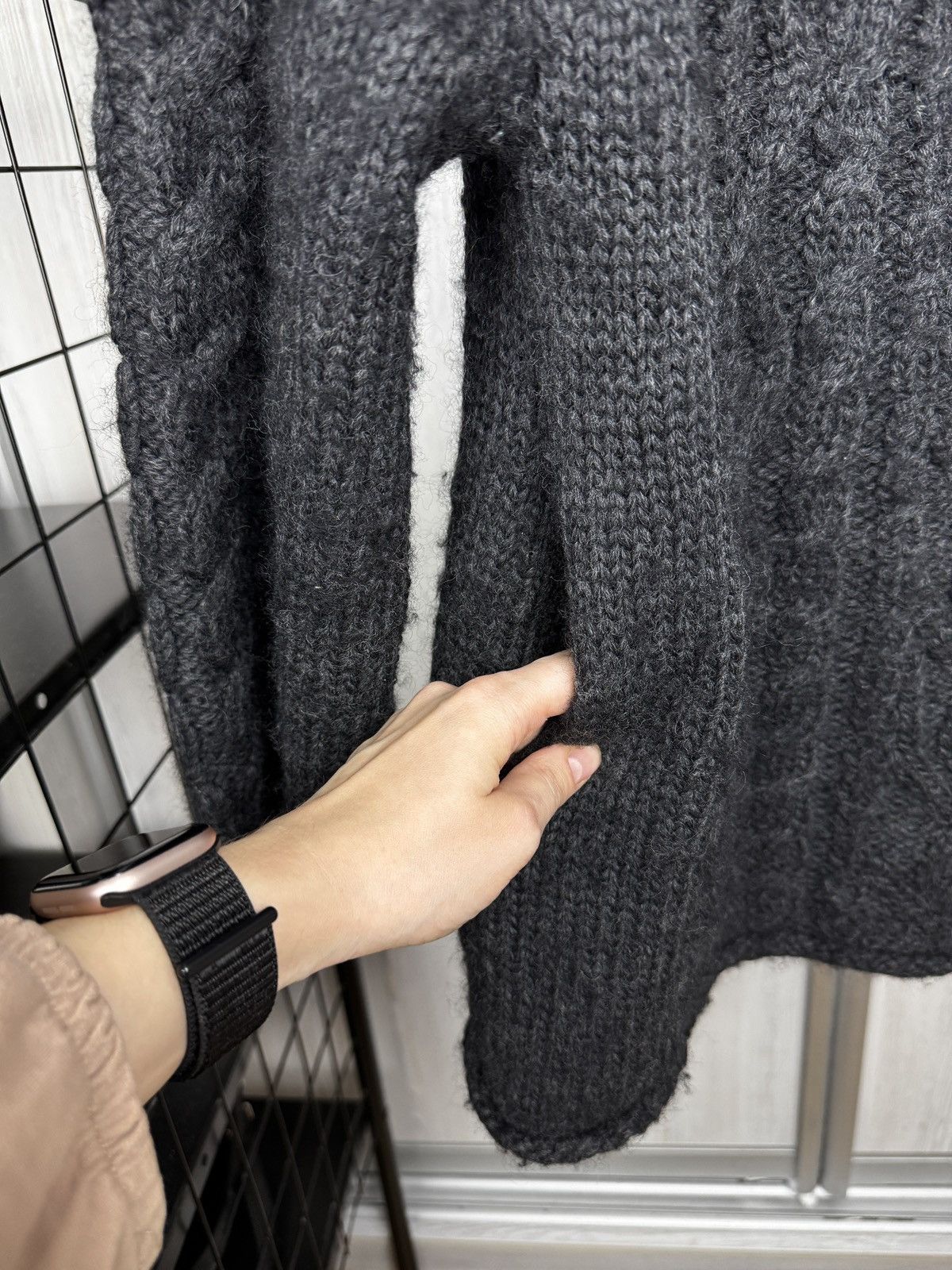 Y's Y’s Yohji Yamamoto Dark Grey Cable Knit Ninja Style sweater Size M / US 6-8 / IT 42-44 - 13 Thumbnail