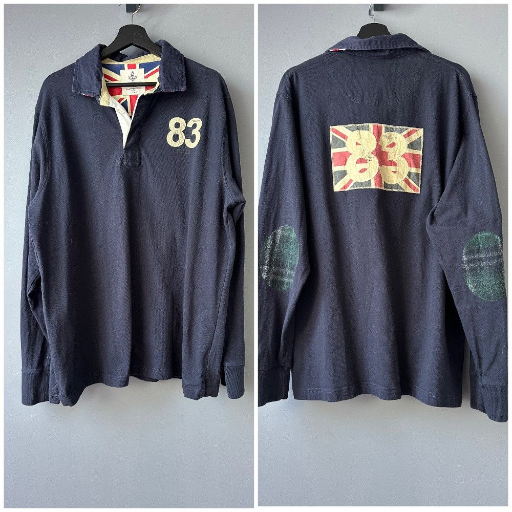 Hackett HACKETT Men’s Country Club Rugby style, Navy/Union Jack Size US XXL / EU 58 / 5 - 1 Thumbnail