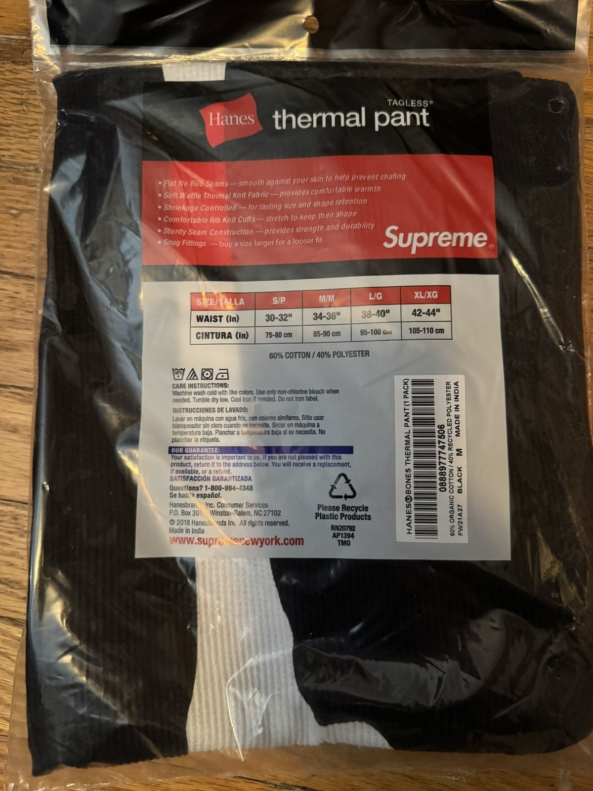 Hanes × Supreme Supreme X Hanes Skeleton Thermal pant Size ONE SIZE - 3 Thumbnail