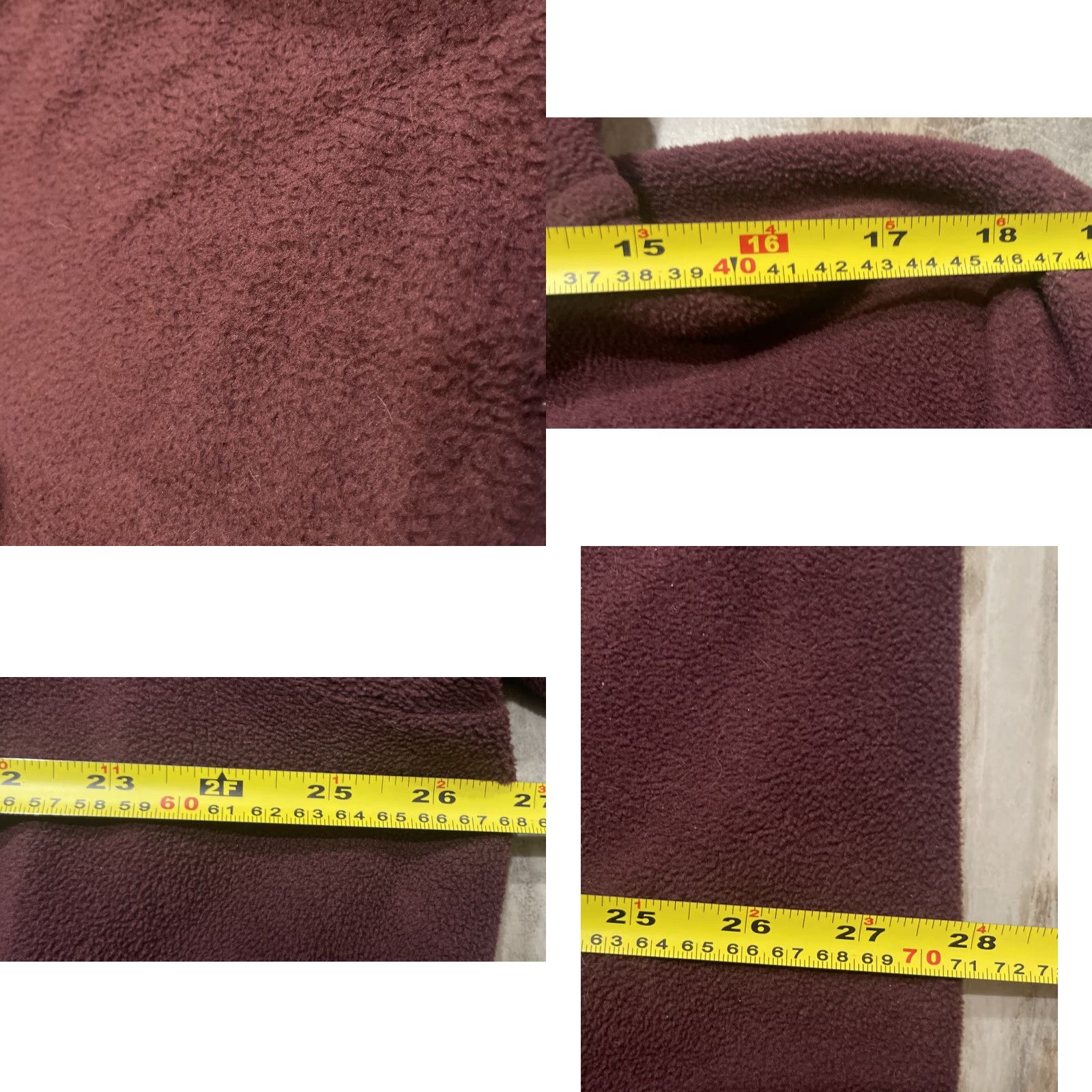 Denim & Co. Denim & Co Women's 2X Maroon Fleece Full Zip Coat Jacket Fall Spring Winter Modern Casual Pockets Collared Size XXL / US 16-18 / IT 52-54 - 8 Thumbnail