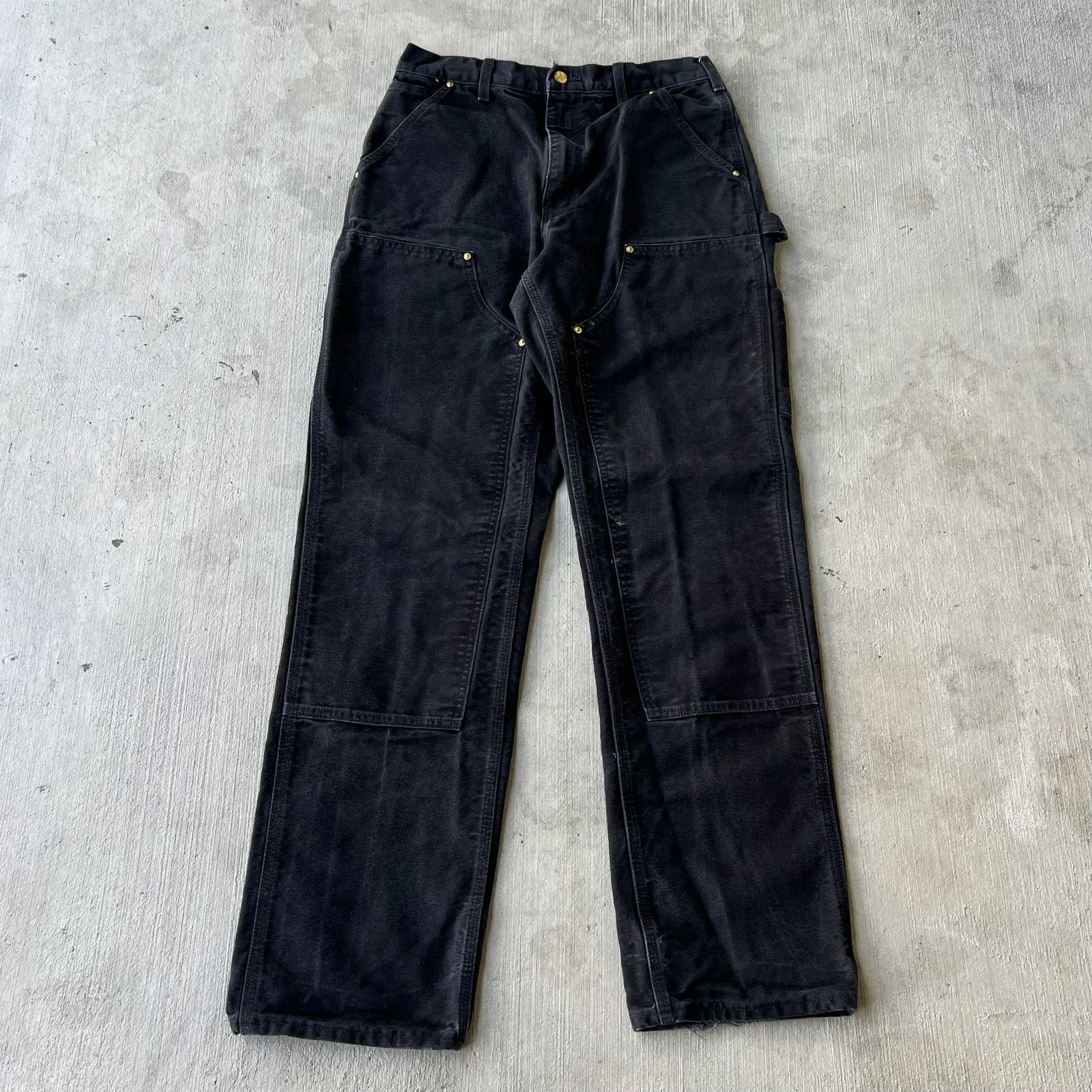 Carhartt × Vintage Carhartt black double knee work wear carpenter pants Size US 29 - 1 Thumbnail
