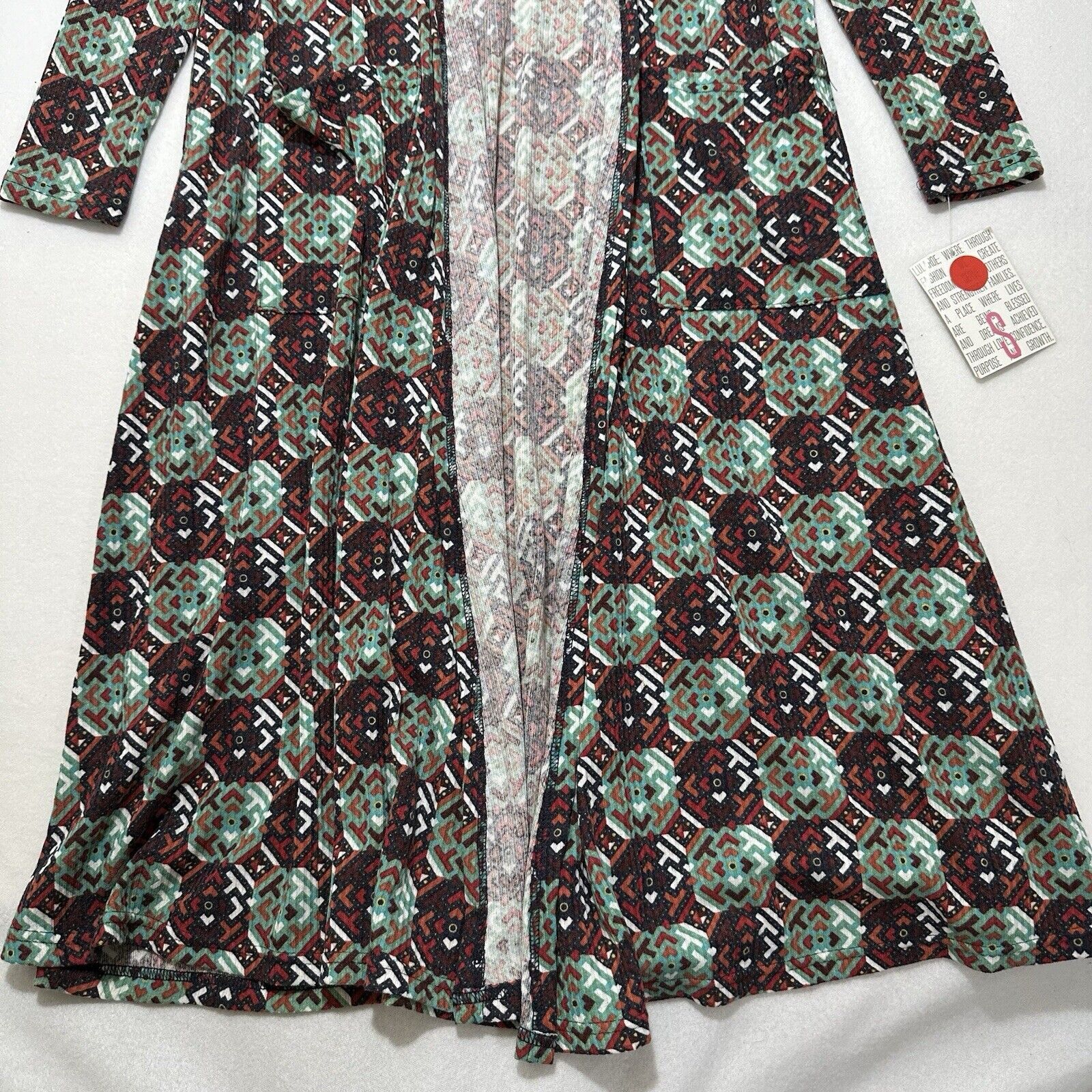 Other LuLaRoe Sarah Small Duster Cardigan Sweater Pocket Geometric Size S / US 4 / IT 40 - 7 Thumbnail