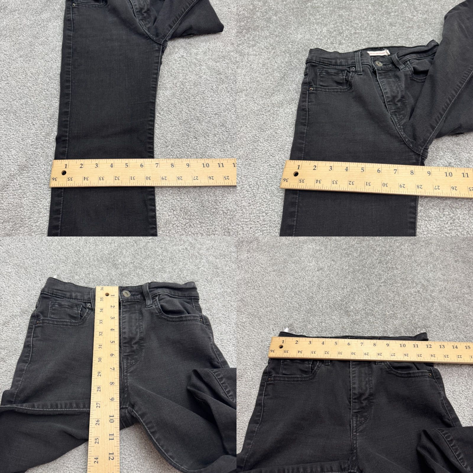 Levi's Levi's 724 High Rise Straight Denim Jeans Womens 26 Black Denim Stretch Regular Straight 5-Pocket City Streetwear Mens Womens Girls Size 26" / US 2 / IT 38 - 10 Thumbnail