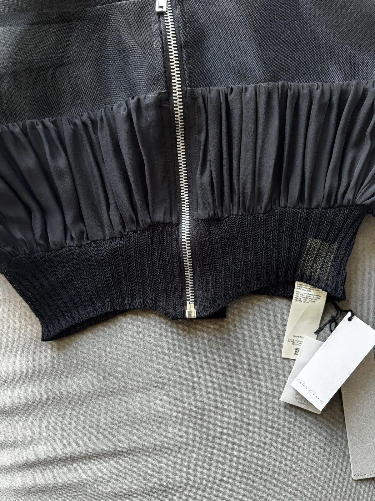 Rick Owens Rick Owen’s S/S 23 Black Girdered Bomber Size S / US 4 / IT 40 - 4 Thumbnail