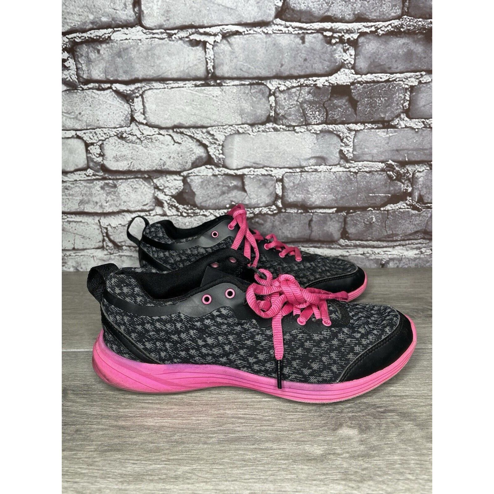 Other Vionic Python Black Pink Lace Up Comfort Athletic Sneakers W Size US 7.5 / IT 37.5 - 3 Thumbnail