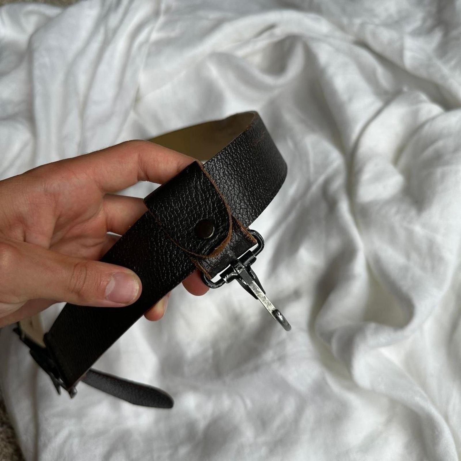 Vintage Vintage 60s 70s Boyscout Of Canada Leather Metal Clasp Belt Size ONE SIZE - 4 Thumbnail