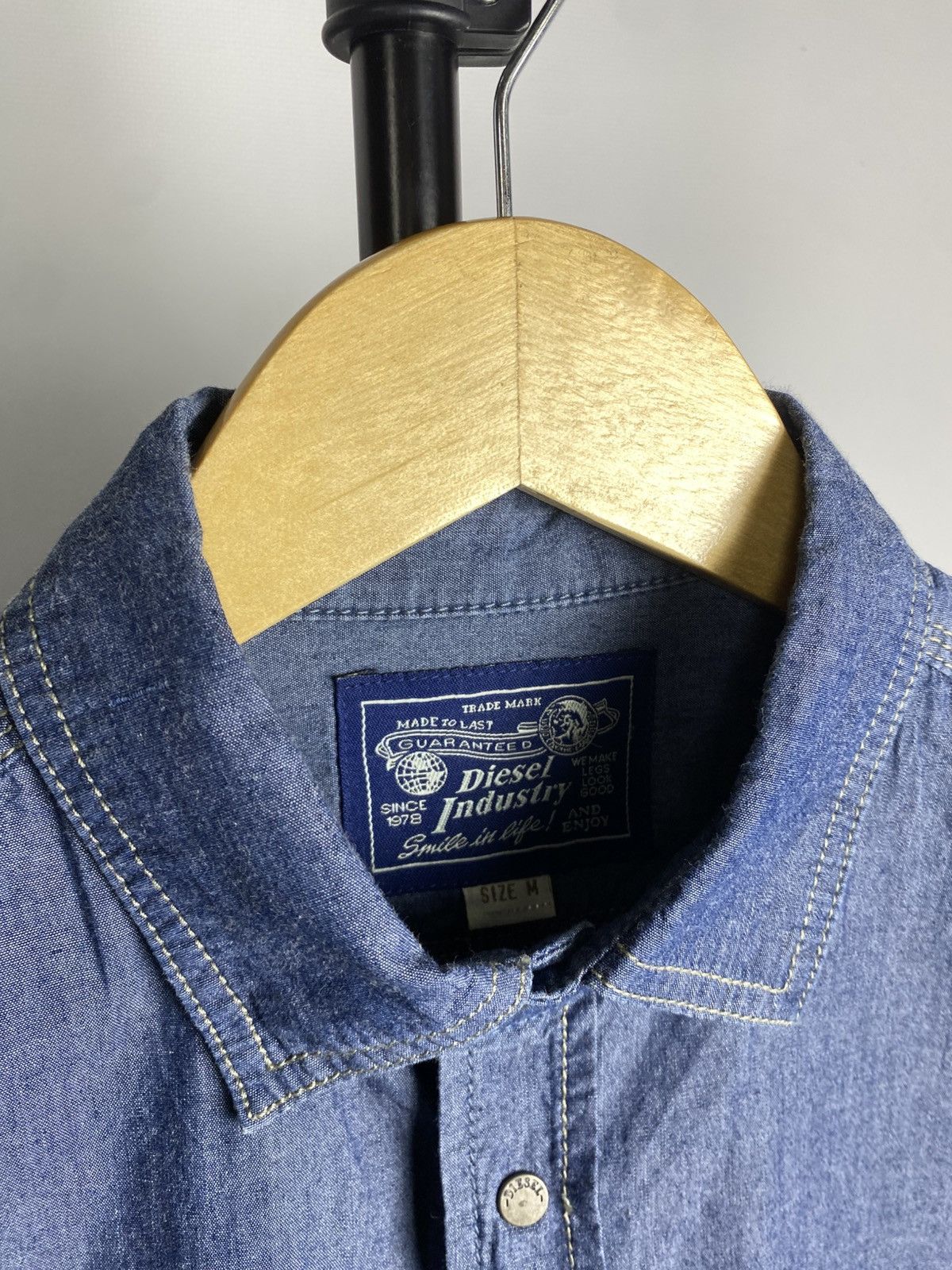 Diesel × Vintage Vintage 00s Diesel Long Sleeve Shirt Logo Avant Garde Size US M / EU 48-50 / 2 - 5 Thumbnail