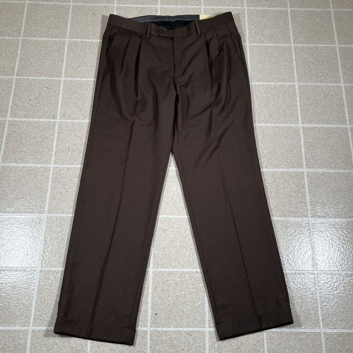 Ralph Lauren Lauren Ralph Lauren Dress Pants 34x30 Brown Pleated Cuffed Size US 34 / EU 50 - 1 Thumbnail