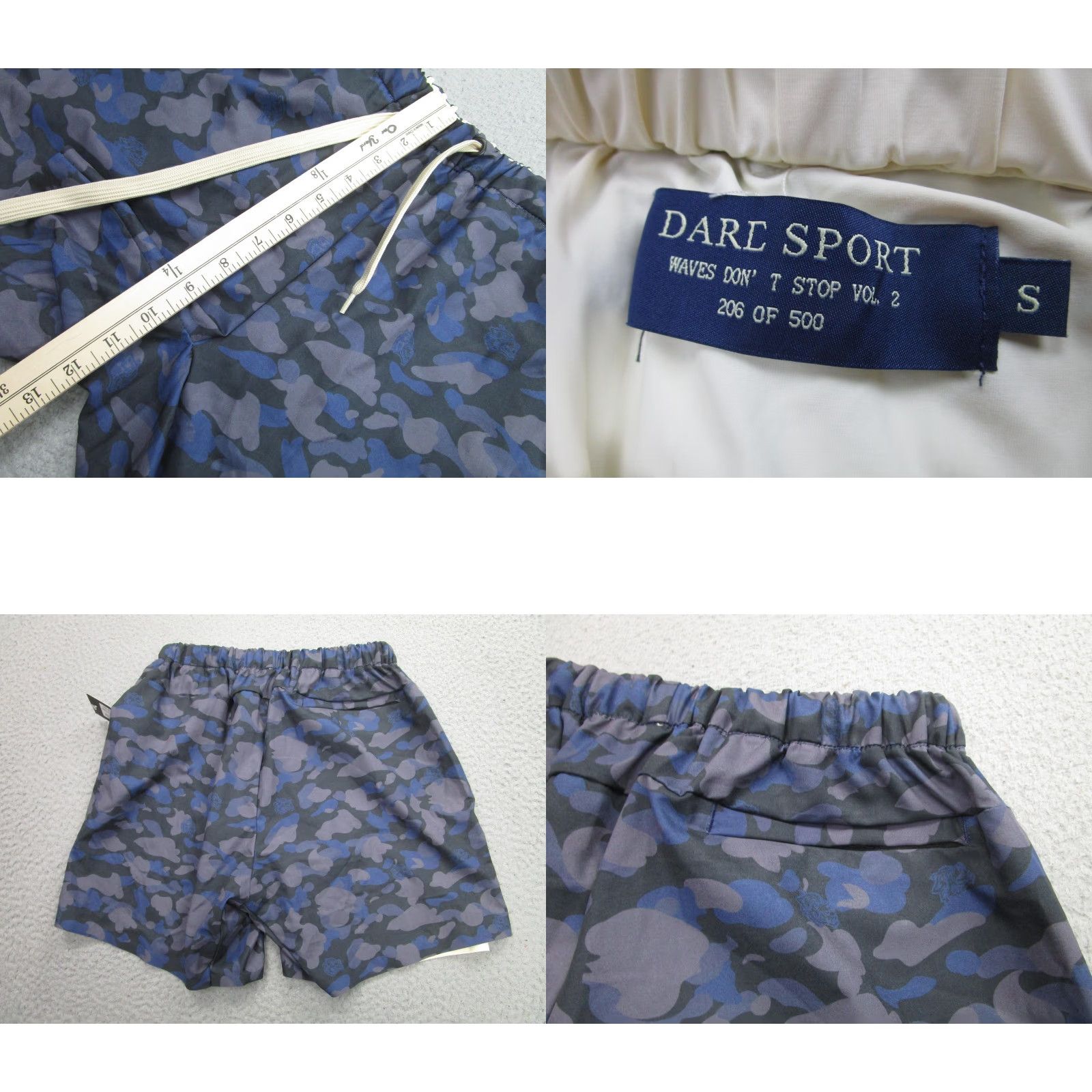 Darc Sport DARC SPORT Shorts Mens Small Blue Camouflage Wolf Compression Lined 6in Inseam Pockets 10-500129-454-S Size US 29 - 8 Thumbnail