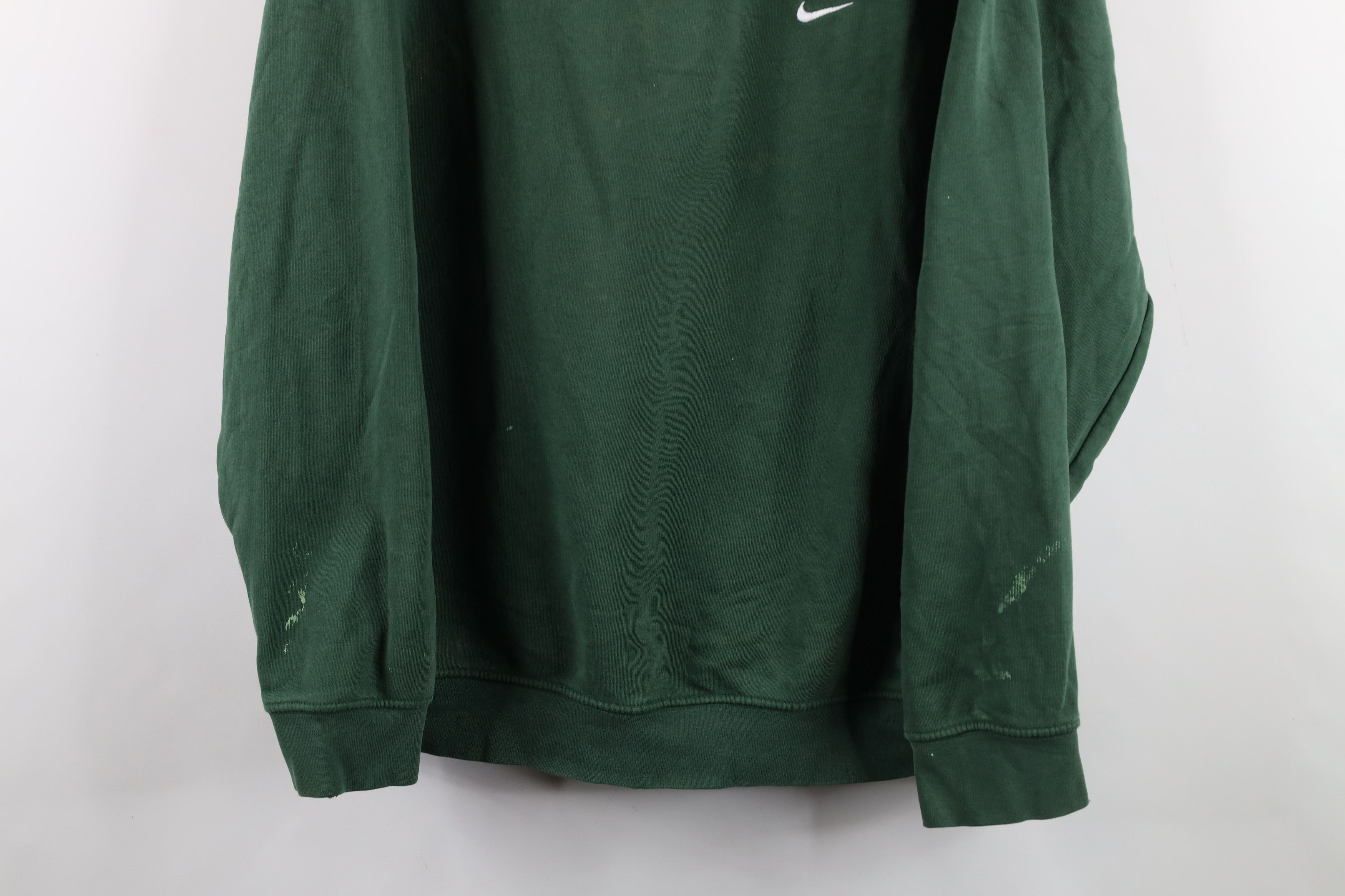 Nike × Vintage Vintage 90s Y2K Nike Swoosh Crewneck Sweatshirt Grass Green Size US L / EU 52-54 / 3 - 3 Thumbnail