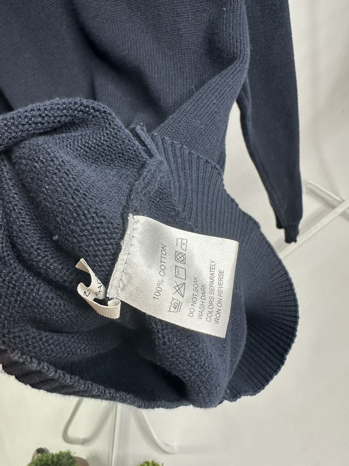 Vintage × Yves Saint Laurent Blue YSL Sweater Knit Saint Lauren Jacket Size US L / EU 52-54 / 3 - 4 Thumbnail