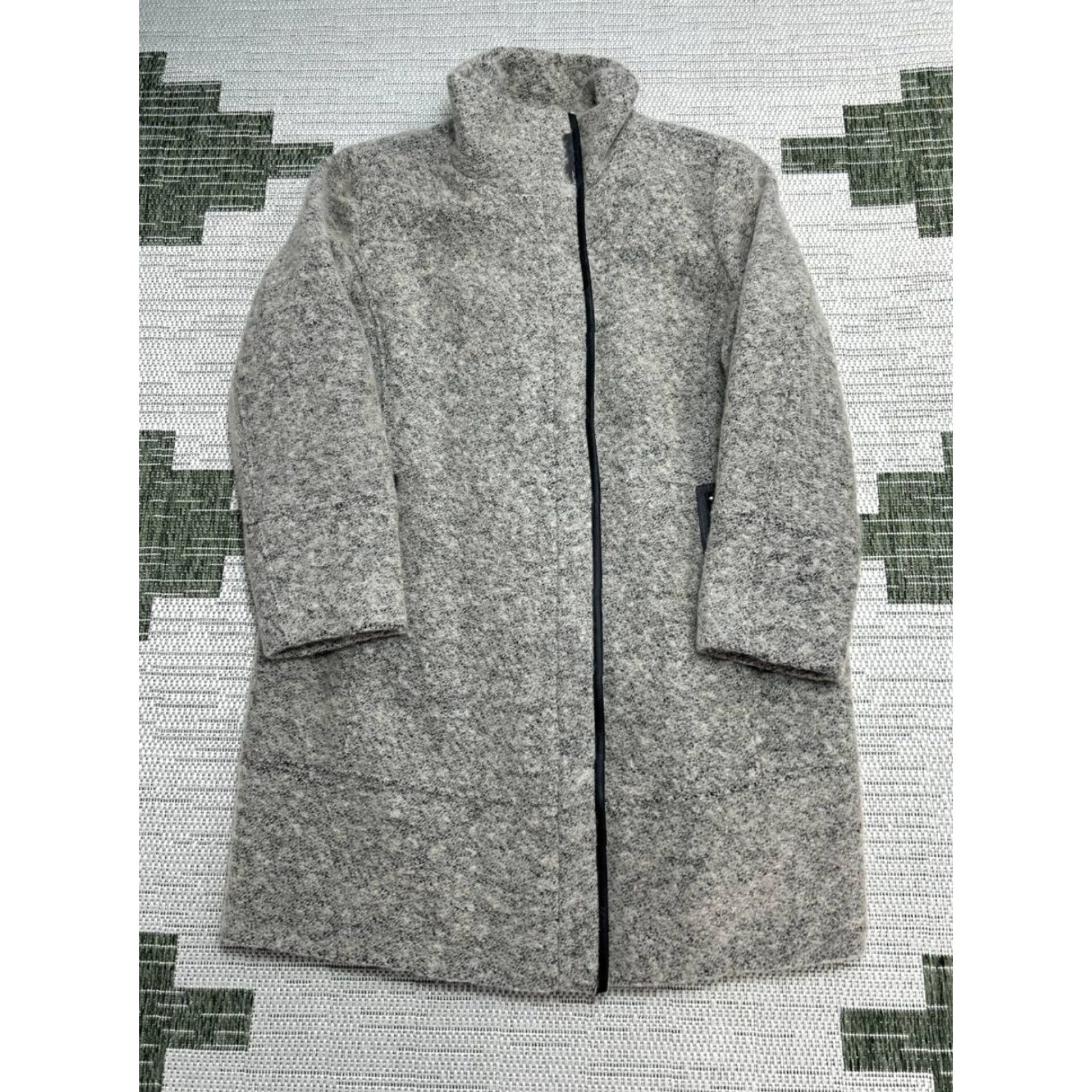 Calvin Klein Calvin Klein Walker Coat Women 1 Gray Wool Blend Asymmetrical Zip Cozy Winter Coat Size XL / US 12-14 / IT 48-50 - 2 Thumbnail
