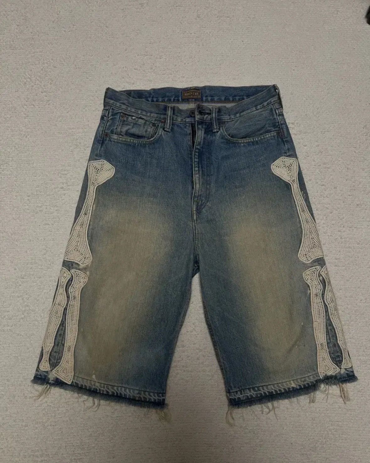 Kapital Kapital Bone Denim Shorts Size US 30 / EU 46 - 1 Thumbnail
