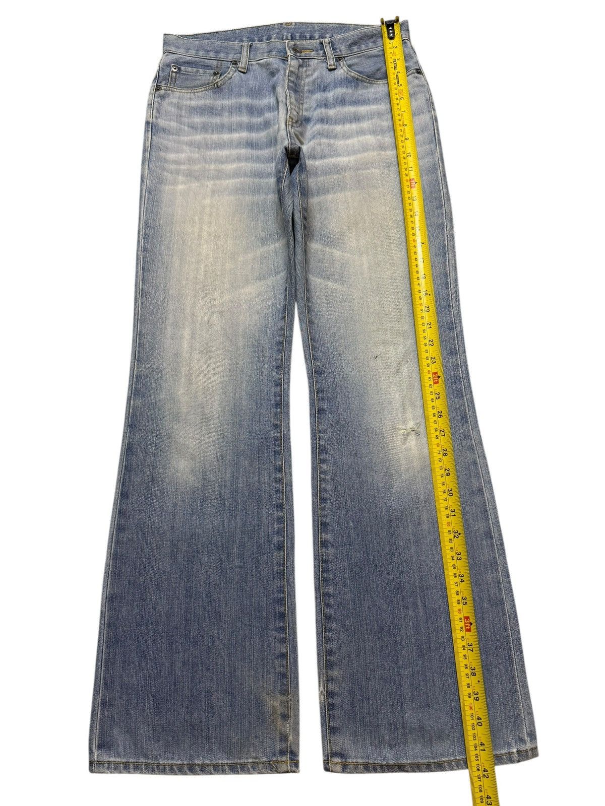 Uniqlo Vintage Y2K Japanese Uniqlo Blue Faded Wash Wide Leg Bootcut Size US 31 - 9 Thumbnail