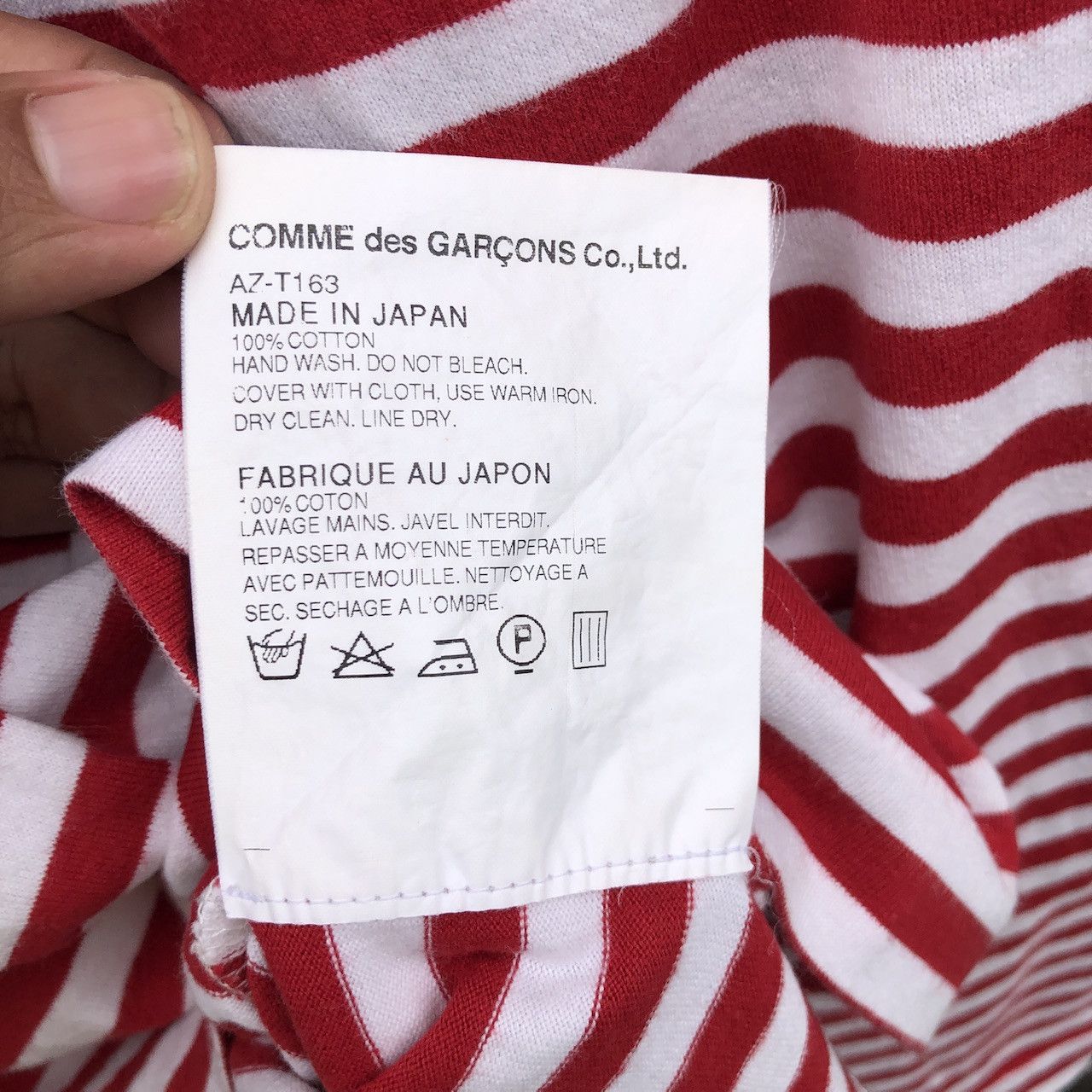 Comme des Garcons PLAY Play Comme des Garcons long sleeve stripe tshirt Size L / US 10 / IT 46 - 6 Thumbnail