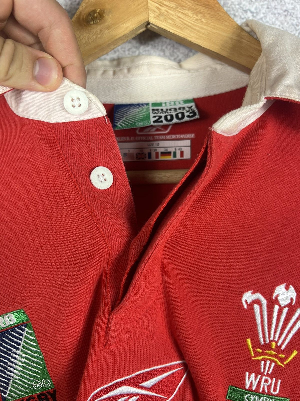 Reebok Vintage Reebok WRU Wales Rugby Union 2003 World Cup Jersey Size US S / EU 44-46 / 1 - 7 Thumbnail