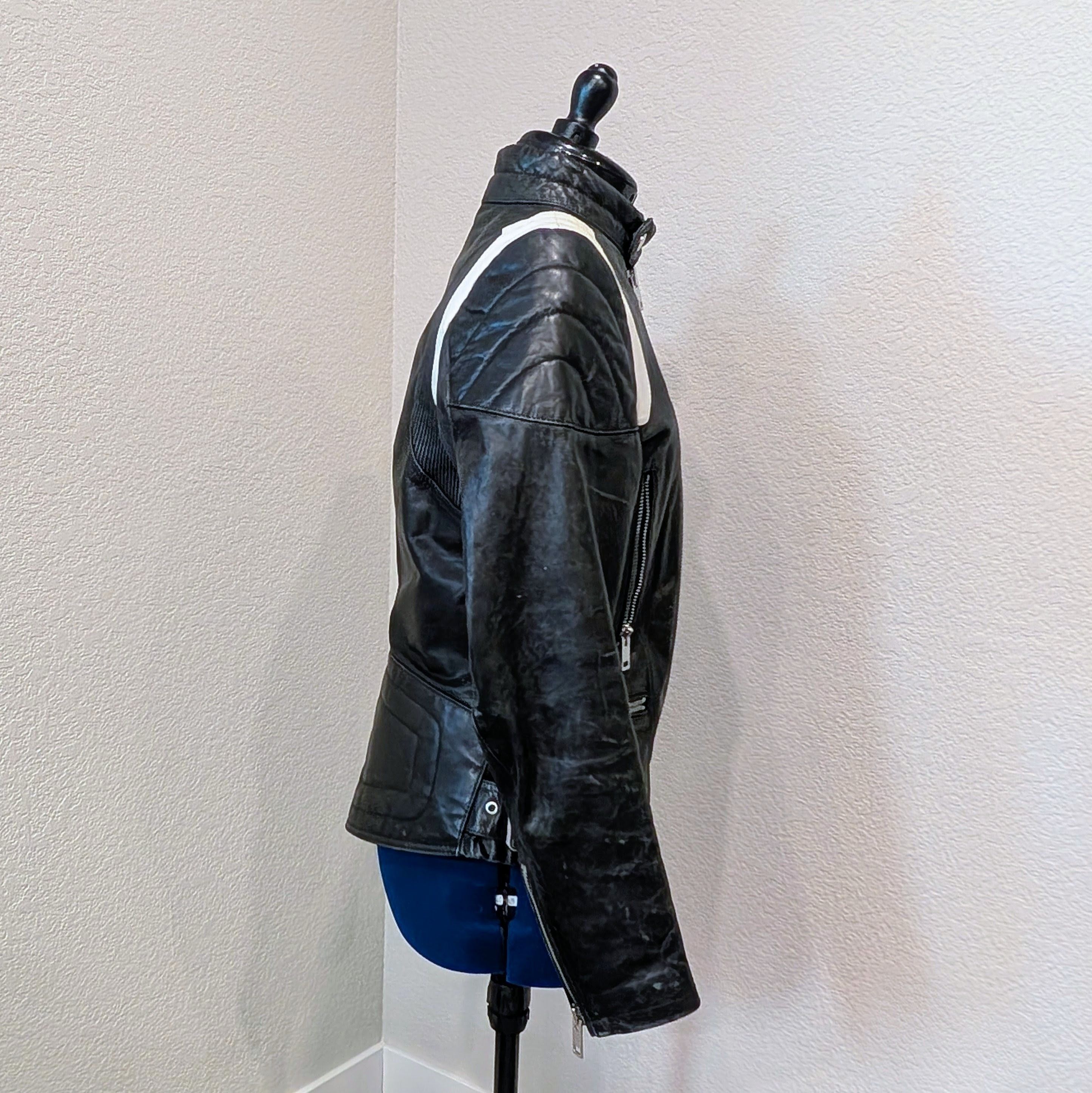 Diesel Diesel Black and White Cowhide Leather Motorcycle Jacket Size US S / EU 44-46 / 1 - 2 Thumbnail