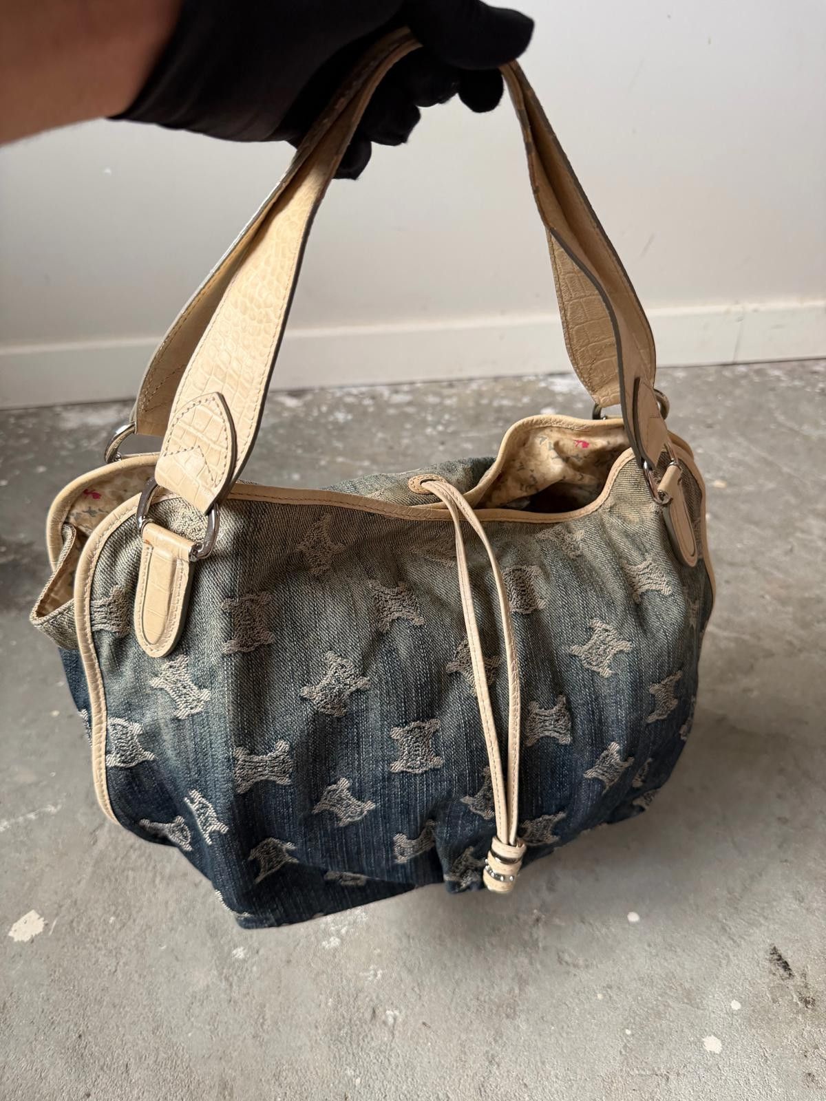 Celine Celine Macadam Bittersweet Denim Shoulder Bag Gradient Blue Size ONE SIZE - 5 Thumbnail