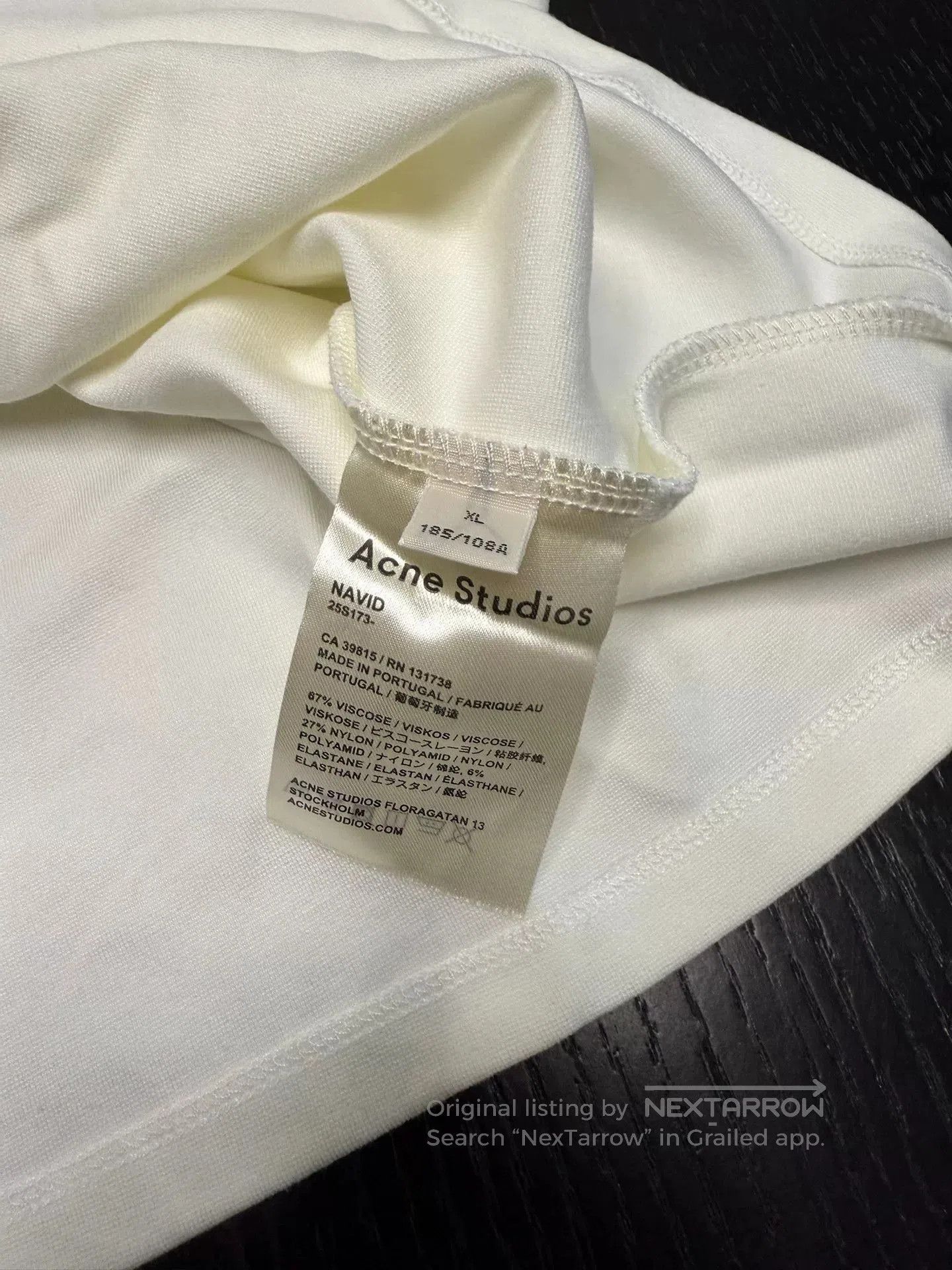 Acne Studios Acne Studios Letter Neck Short Sleeve T. Size US XL / EU 56 / 4 - 5 Thumbnail
