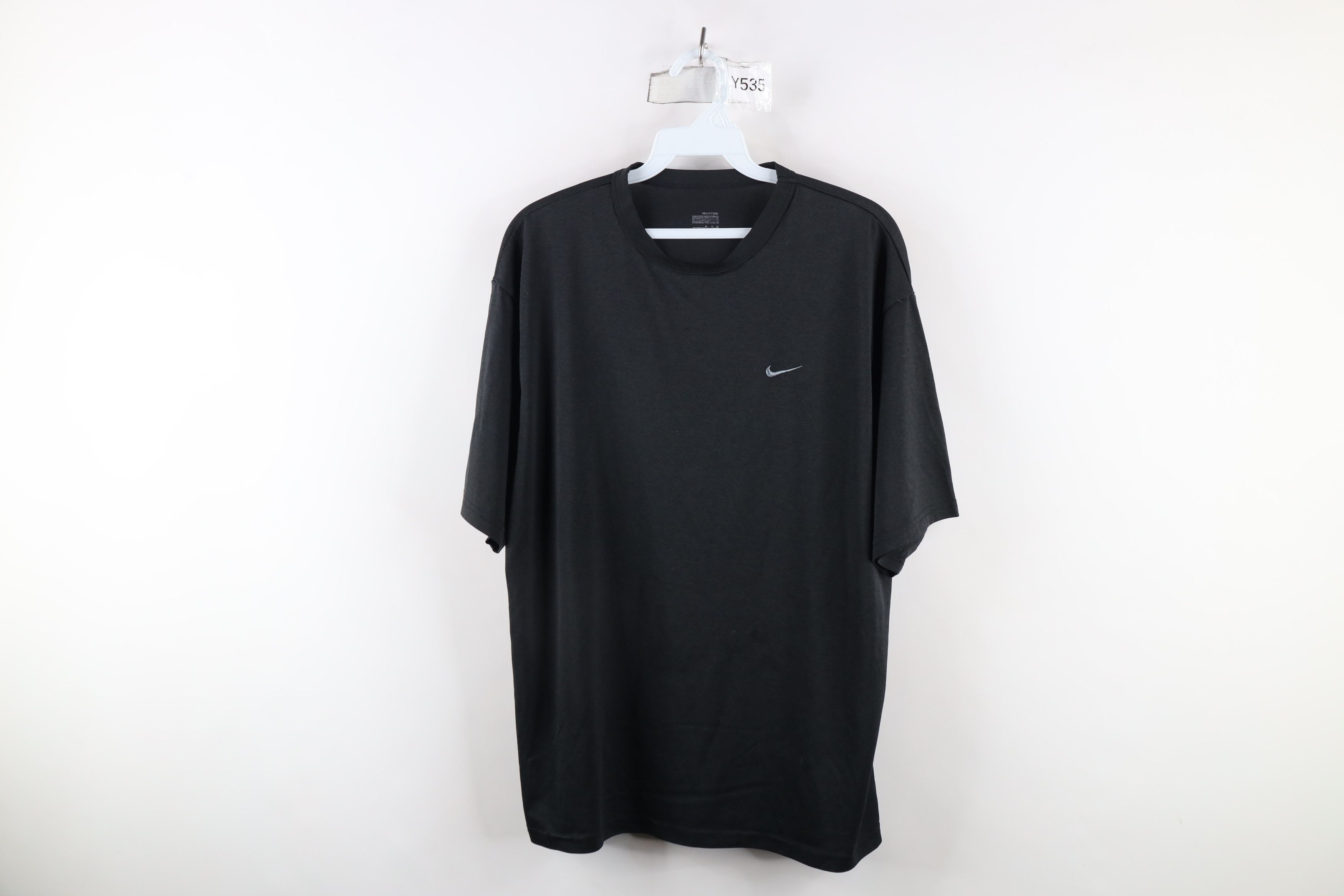 Nike × Vintage Vintage Nike Travis Scott Mini Swoosh Knit T-Shirt Black Size US M / EU 48-50 / 2 - 1 Thumbnail