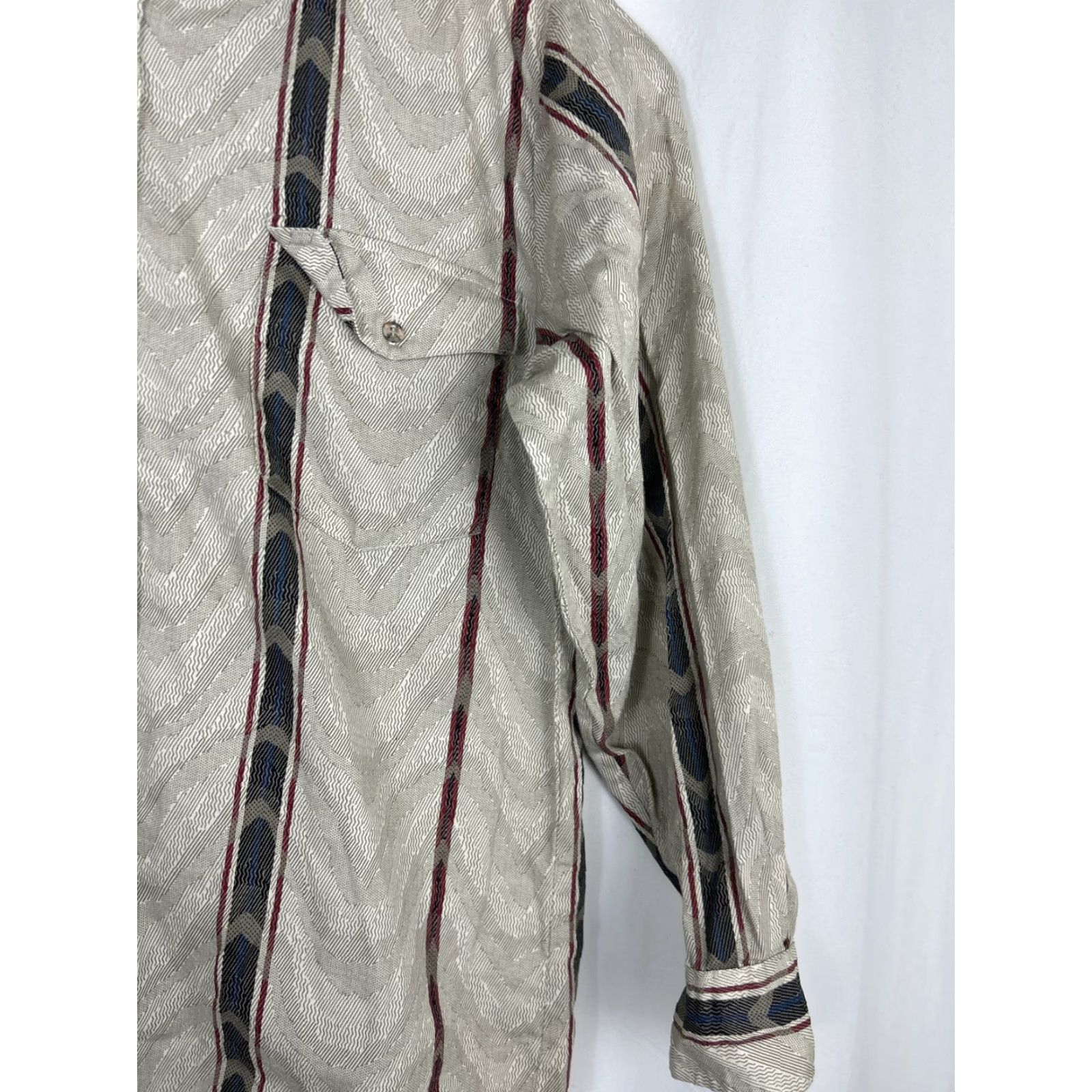 Roper Line Roo Roper Mens Large Striped Western Button-Up Shirt Size US L / EU 52-54 / 3 - 5 Thumbnail
