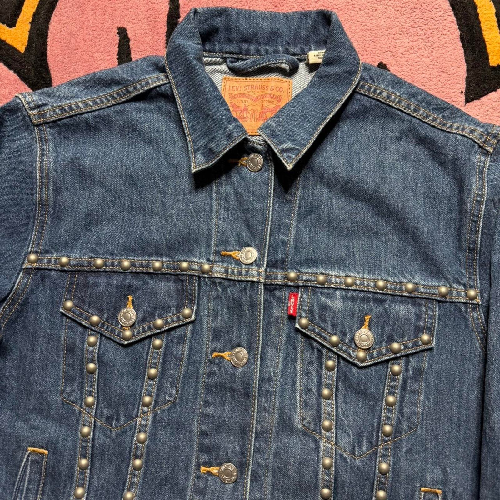 Levi's Levi’s Strauss Studded Denim Trucker Jean Jacket Size Small Size US S / EU 44-46 / 1 - 3 Thumbnail