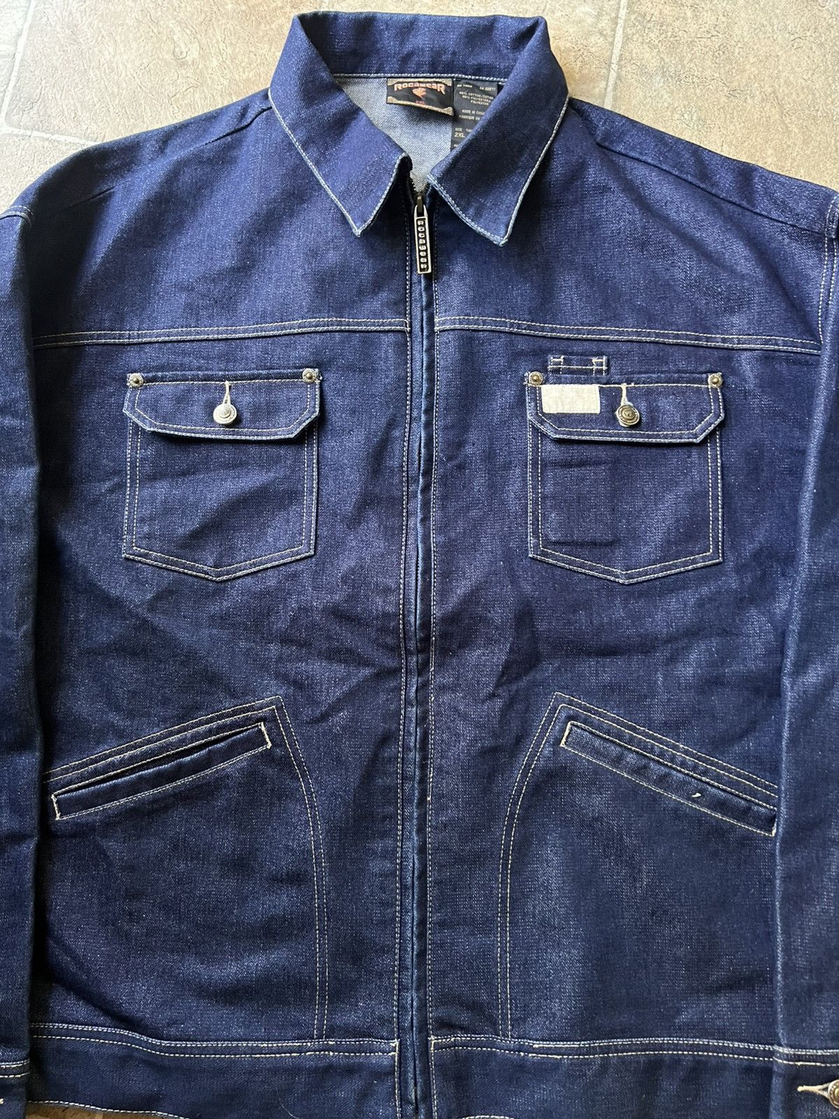 Rocawear Vintage 00s Rocawear Denim Jacket Size US XXL / EU 58 / 5 - 3 Thumbnail