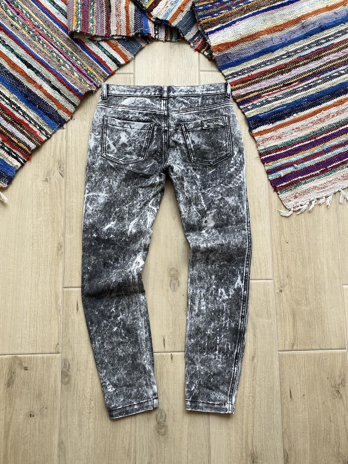 Miu Miu 2009 Miu Miu Painted Logo Pants Women’s Size 25" / US 0 / IT 36 - 3 Thumbnail