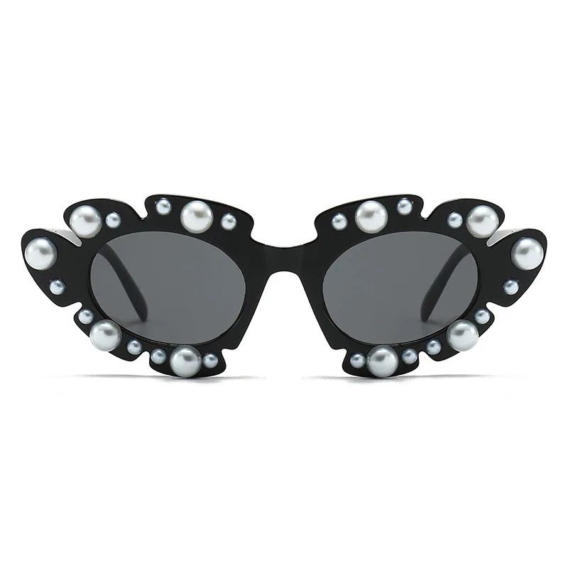 Vintage Luxury Flowers Pearls Sunglasses Size ONE SIZE - 1 Thumbnail